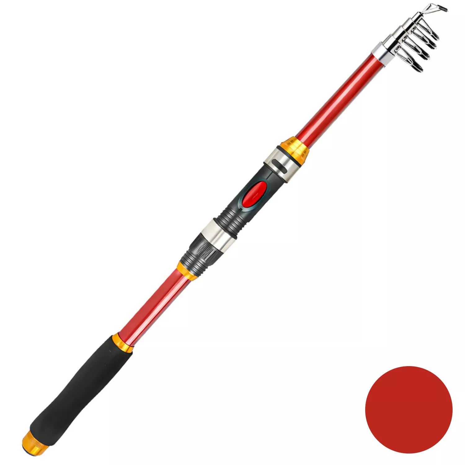 Fiberglass Foldable Fishing Rod - All-Water Spinning Fishing Rod & Fish Casting Rod for Outdoor Travel, Portable Fish Rods for Global Anglers