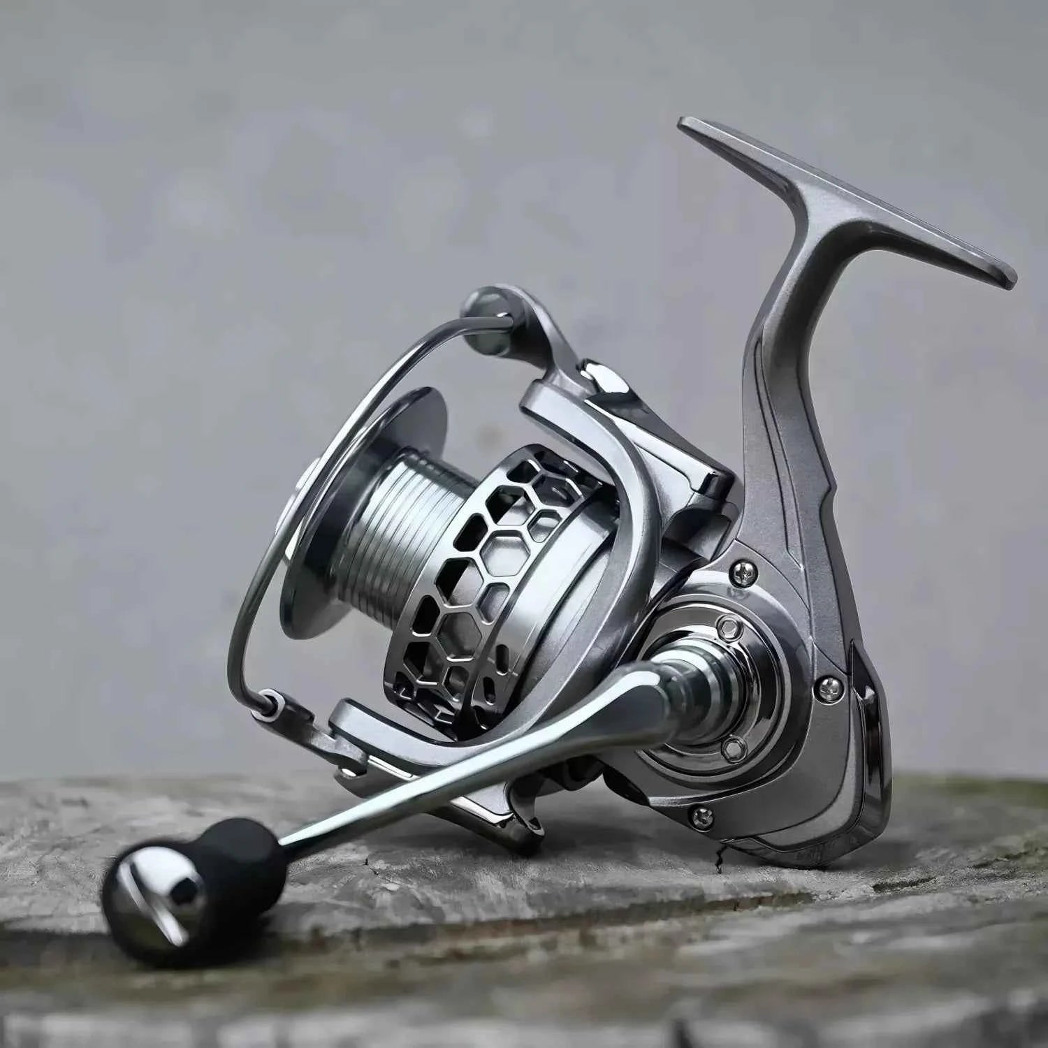 Durable Aluminum Spool Fishing Spin Reel with Front & Rear Drag for Smooth Angling
