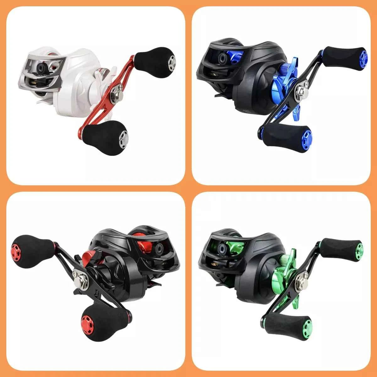 High-Speed 7.2:1 Magnetic Brake Anti-Tangle Baitcaster Reel for Freshwater & Saltwater Fishing