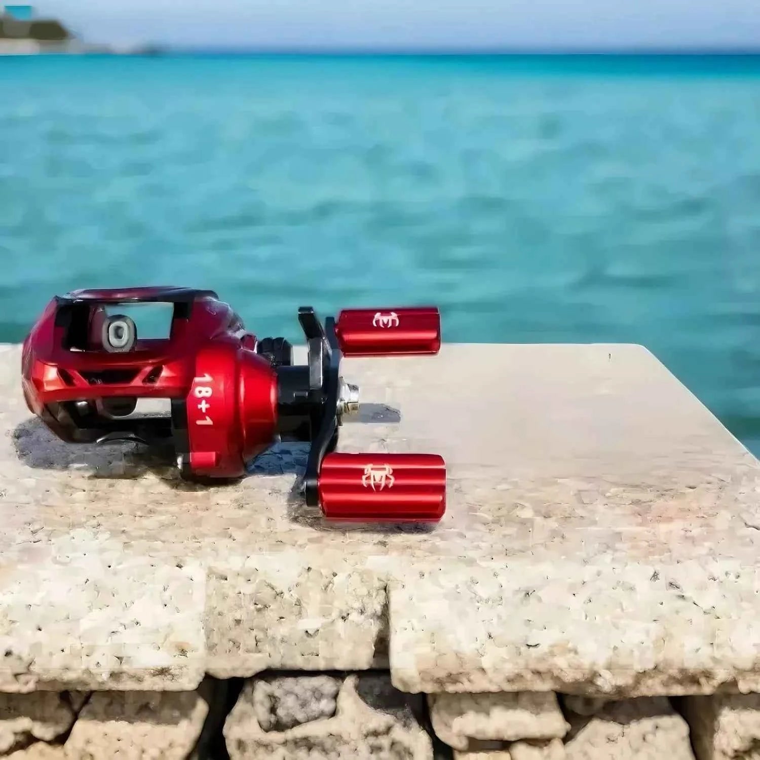 Dual Brake Baitcast Reel - Salt Water Fishing Reel with Anti-Backlash, Lightweight Metal Body for Fresh & Saltwater Angling