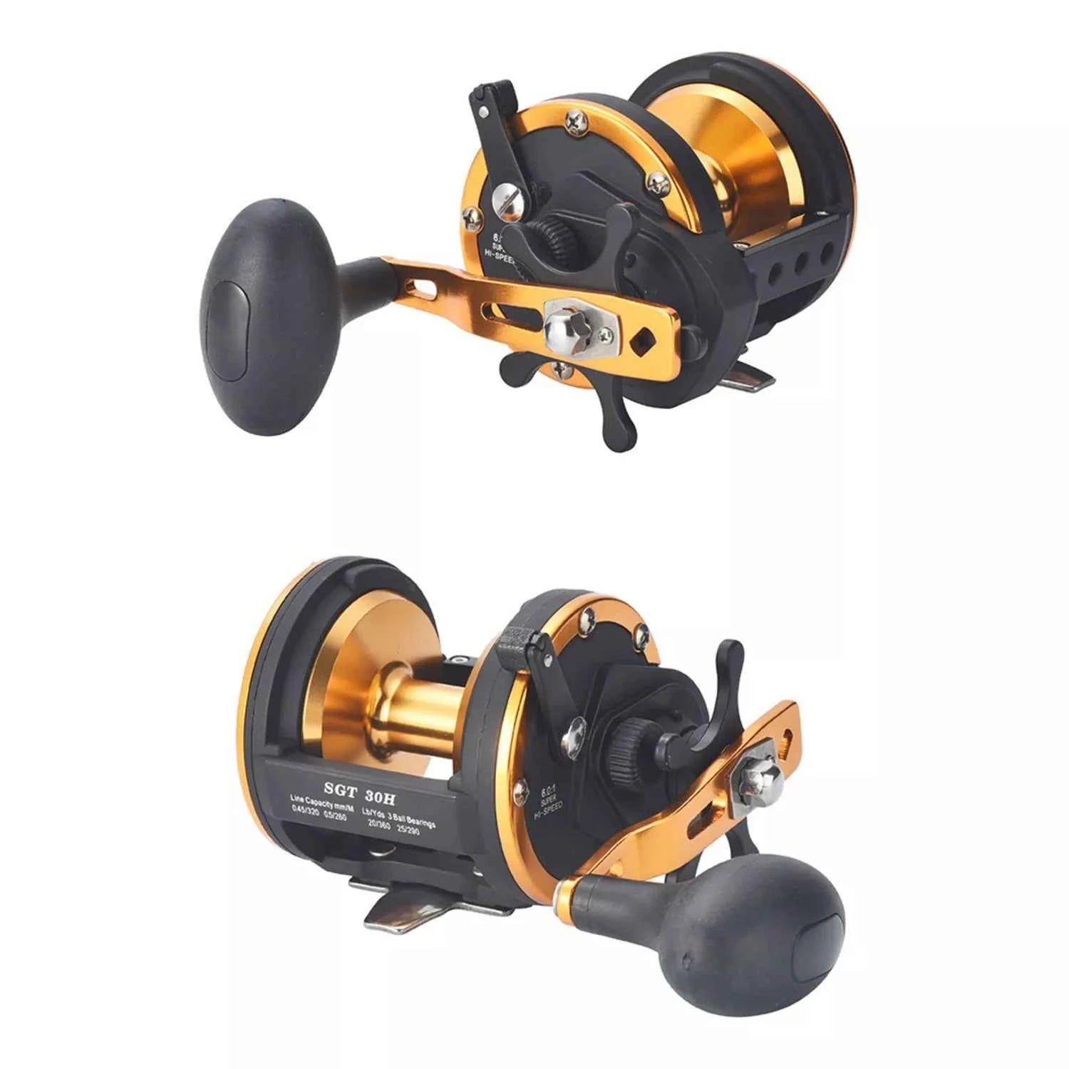 High-Performance Conventional Fishing Reels: Smooth Troll Reels & Large Fishing Reel for Saltwater