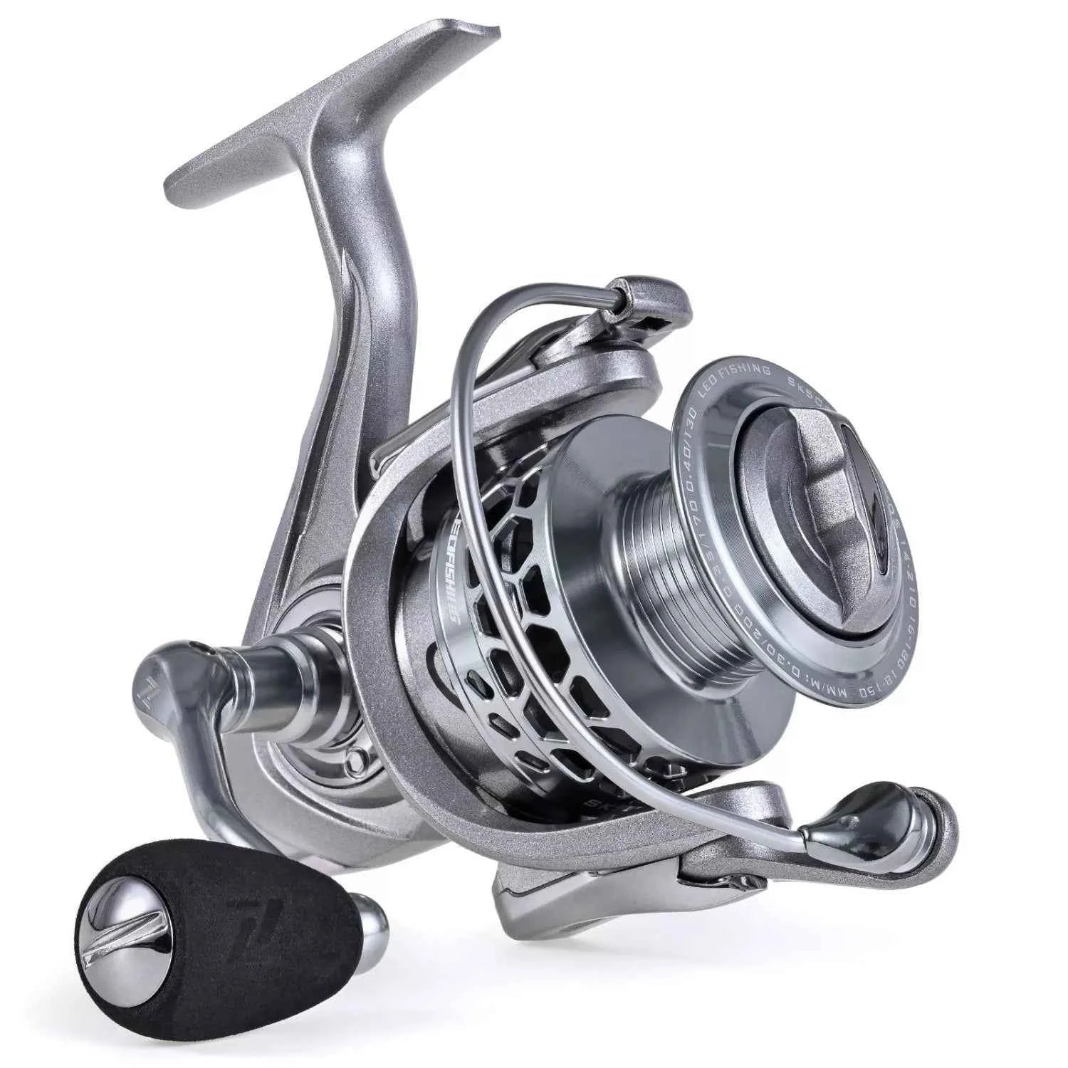 Durable Aluminum Spool Fishing Spin Reel with Front & Rear Drag for Smooth Angling