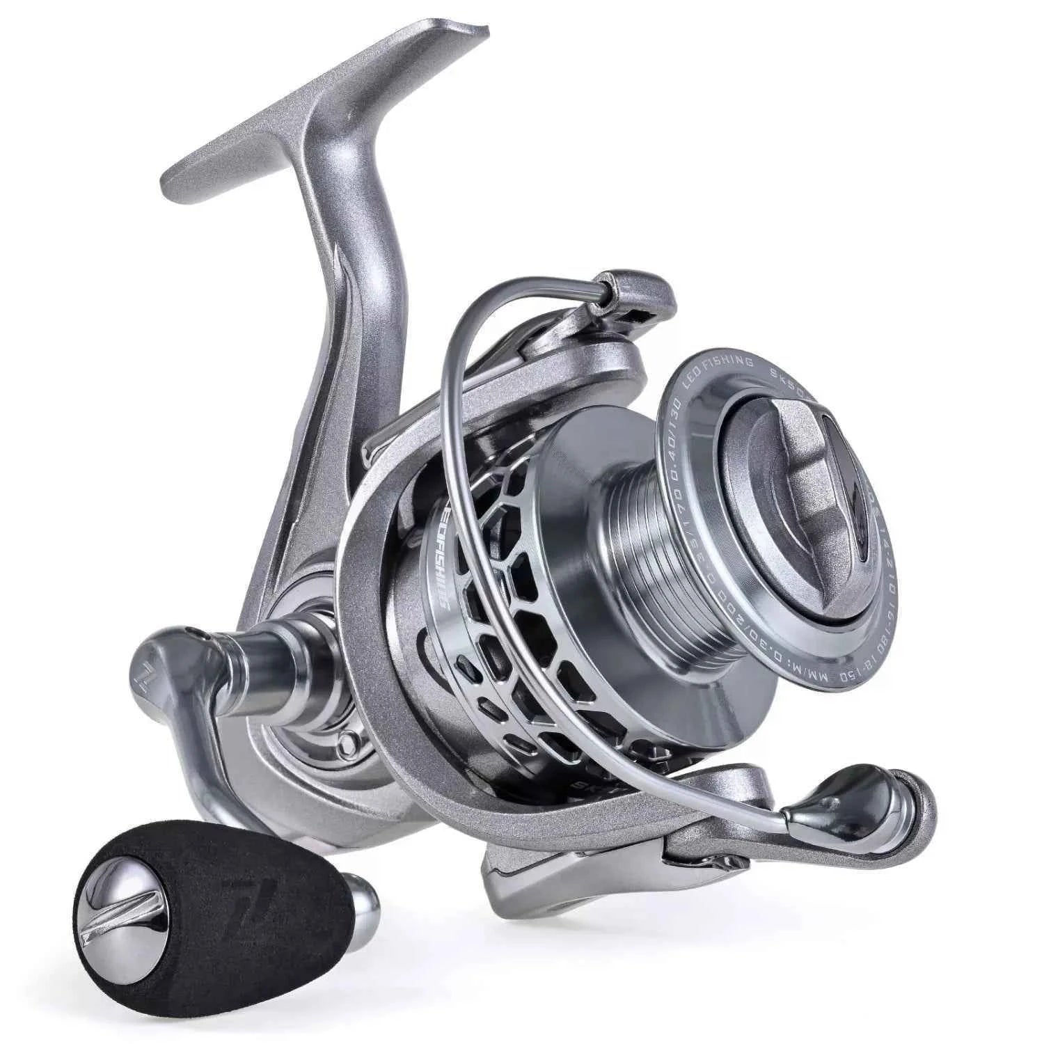 Durable Aluminum Spool Fishing Spin Reel with Front & Rear Drag for Smooth Angling - REeffun