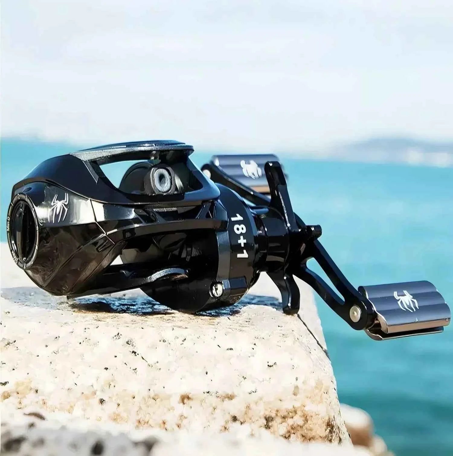Dual Brake Baitcast Reel - Salt Water Fishing Reel with Anti-Backlash, Lightweight Metal Body for Fresh & Saltwater Angling