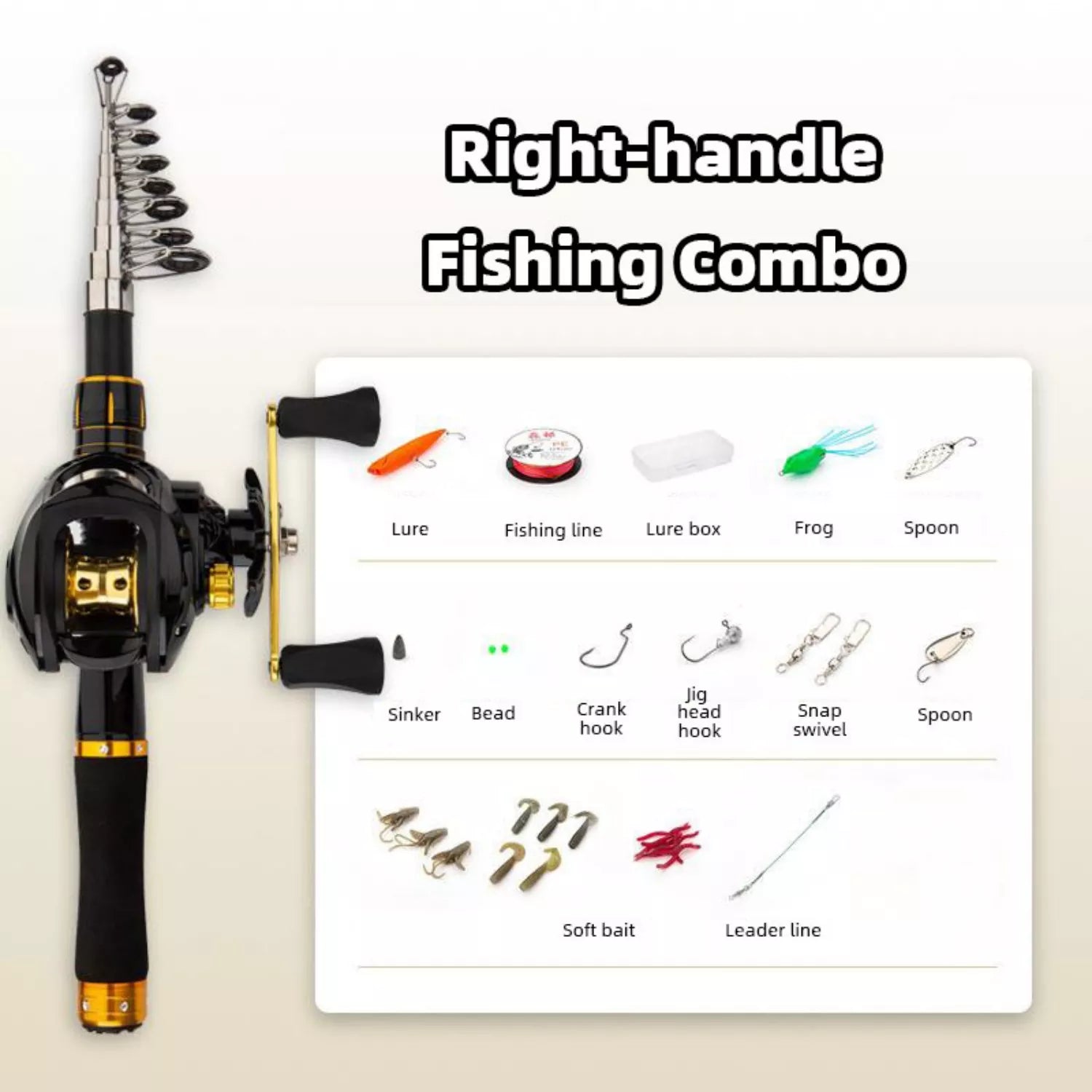 Portable High-Carbon telescopic fishing rod reel combo for Saltwater and Freshwater Adventures