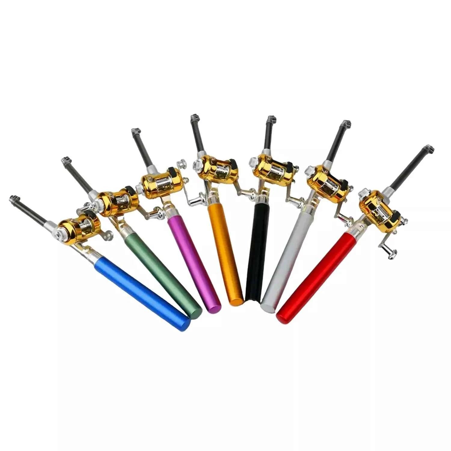 Pen Fishing Rod and Reel Combo - Ultralight Mini Fishing Gear for Trip Pen Fishing Rod and Reel Combo - Ultralight Mini Fishing Gear for Trip