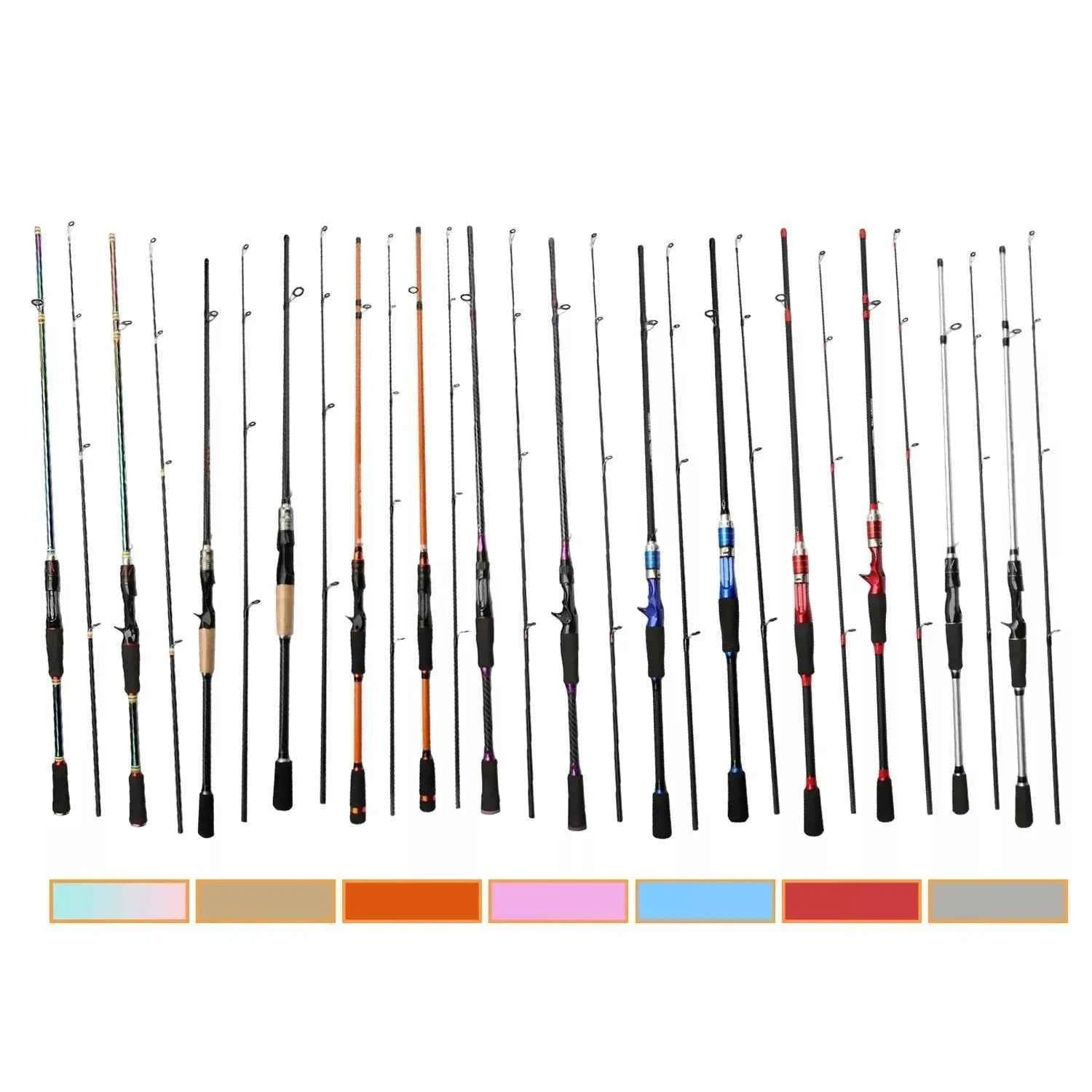 Durable Fiberglass Casting Fishing Rods & Spinning Fish Rod - Purple Fishing Rod for Surf Rod Fishing & Multi-Water Angling - REeffun