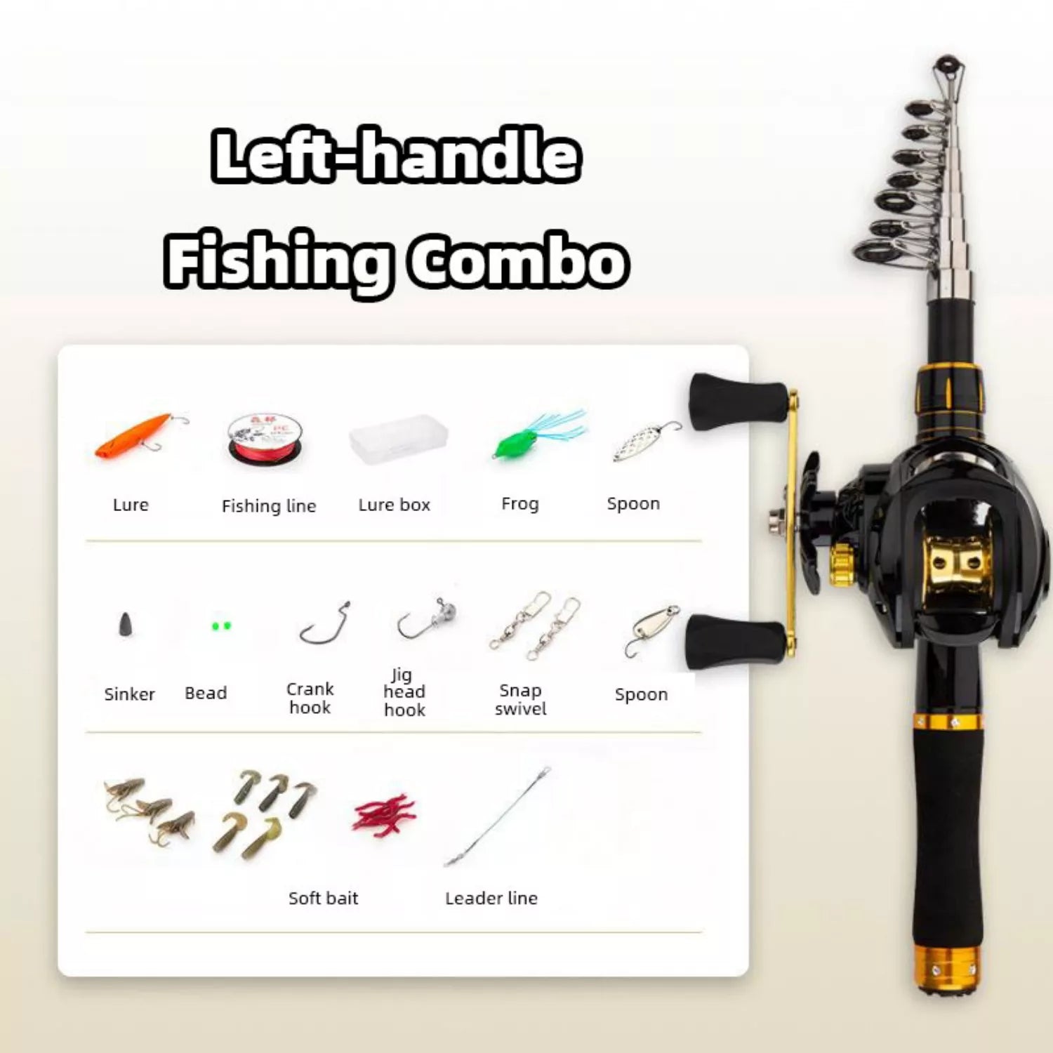 Portable High-Carbon telescopic fishing rod reel combo for Saltwater and Freshwater Adventures