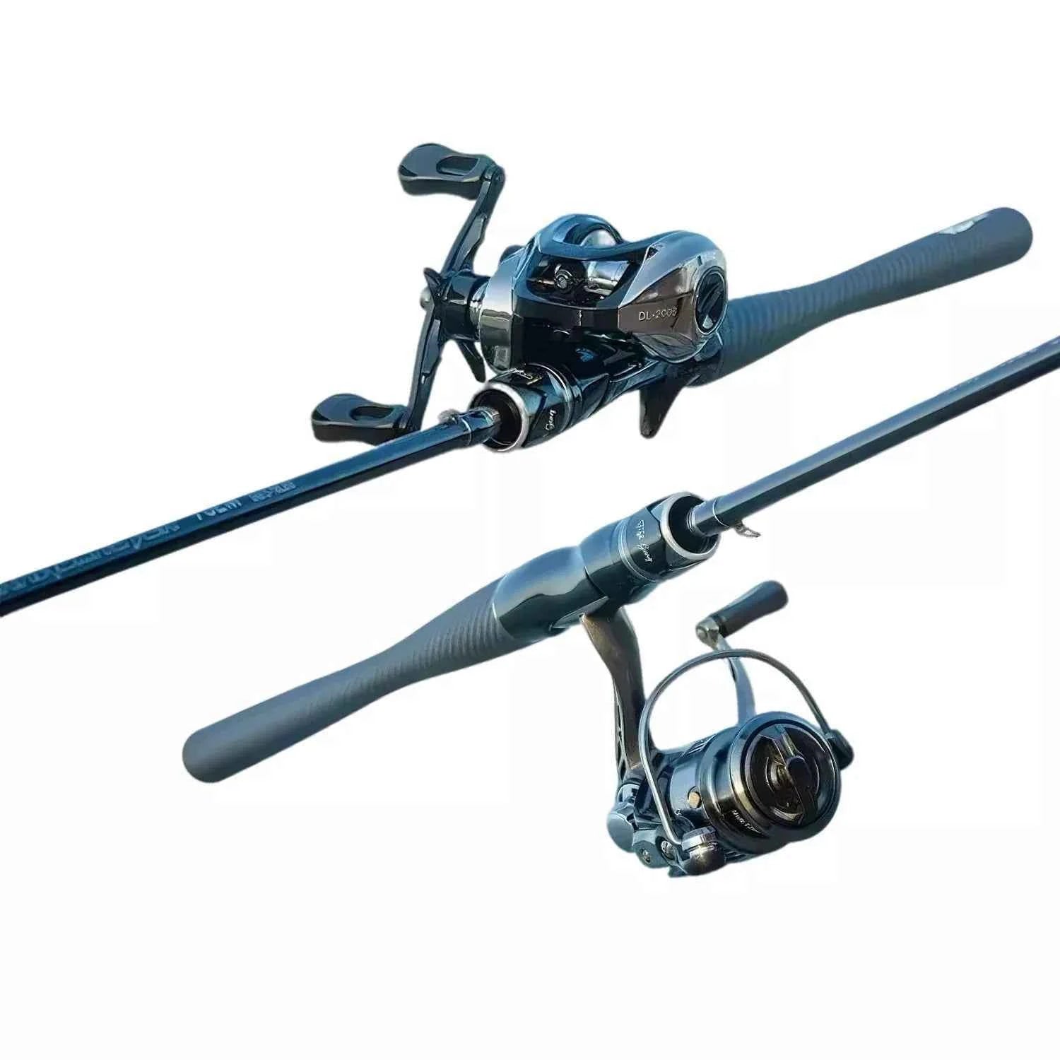 High Carbon Medium Action Lure Rod - Open Face Fishing Rod and Reel Combo, 1.8m-2.7m for Streams, Lakes & Coastal Fishing - REeffun