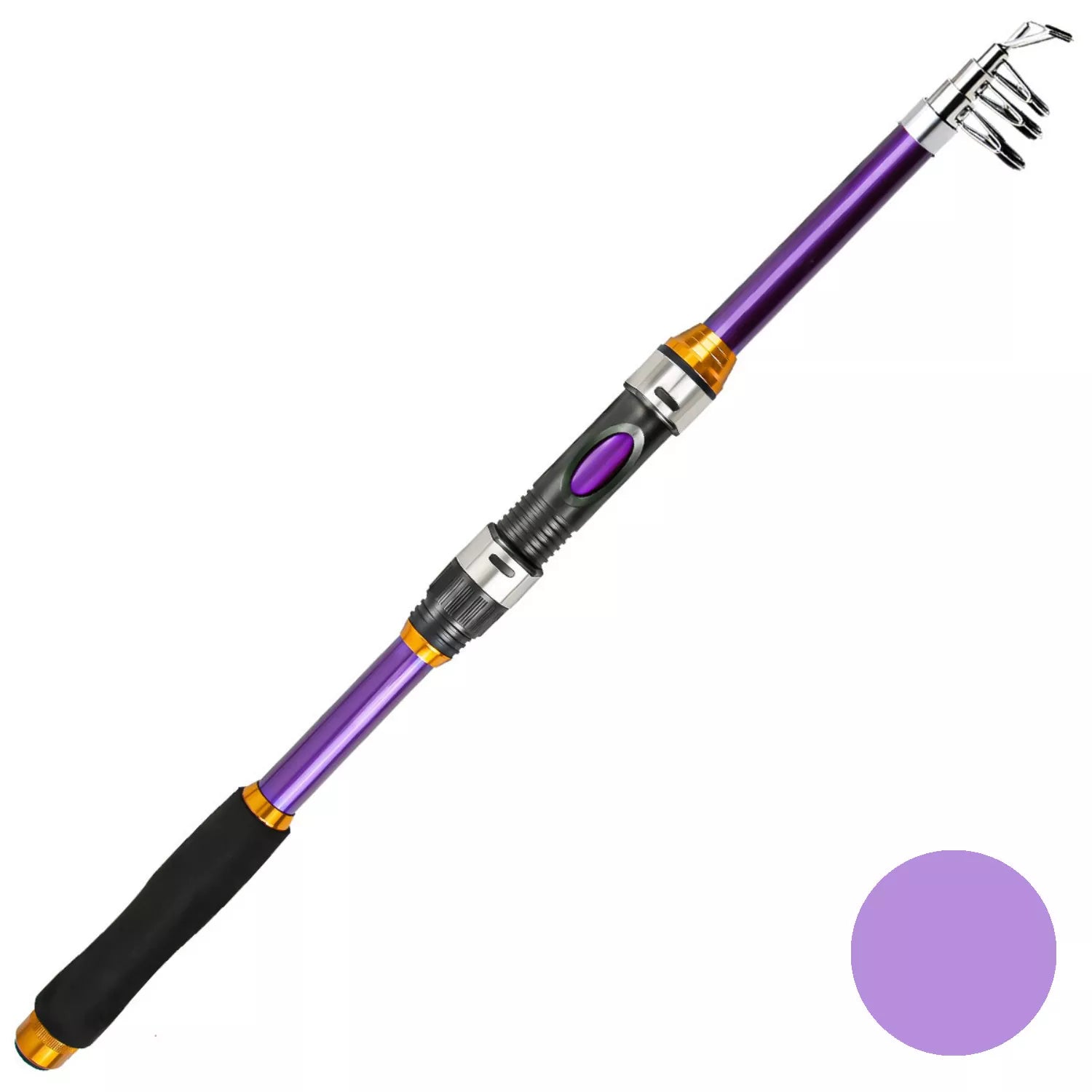 Fiberglass Foldable Fishing Rod - All-Water Spinning Fishing Rod & Fish Casting Rod for Outdoor Travel, Portable Fish Rods for Global Anglers