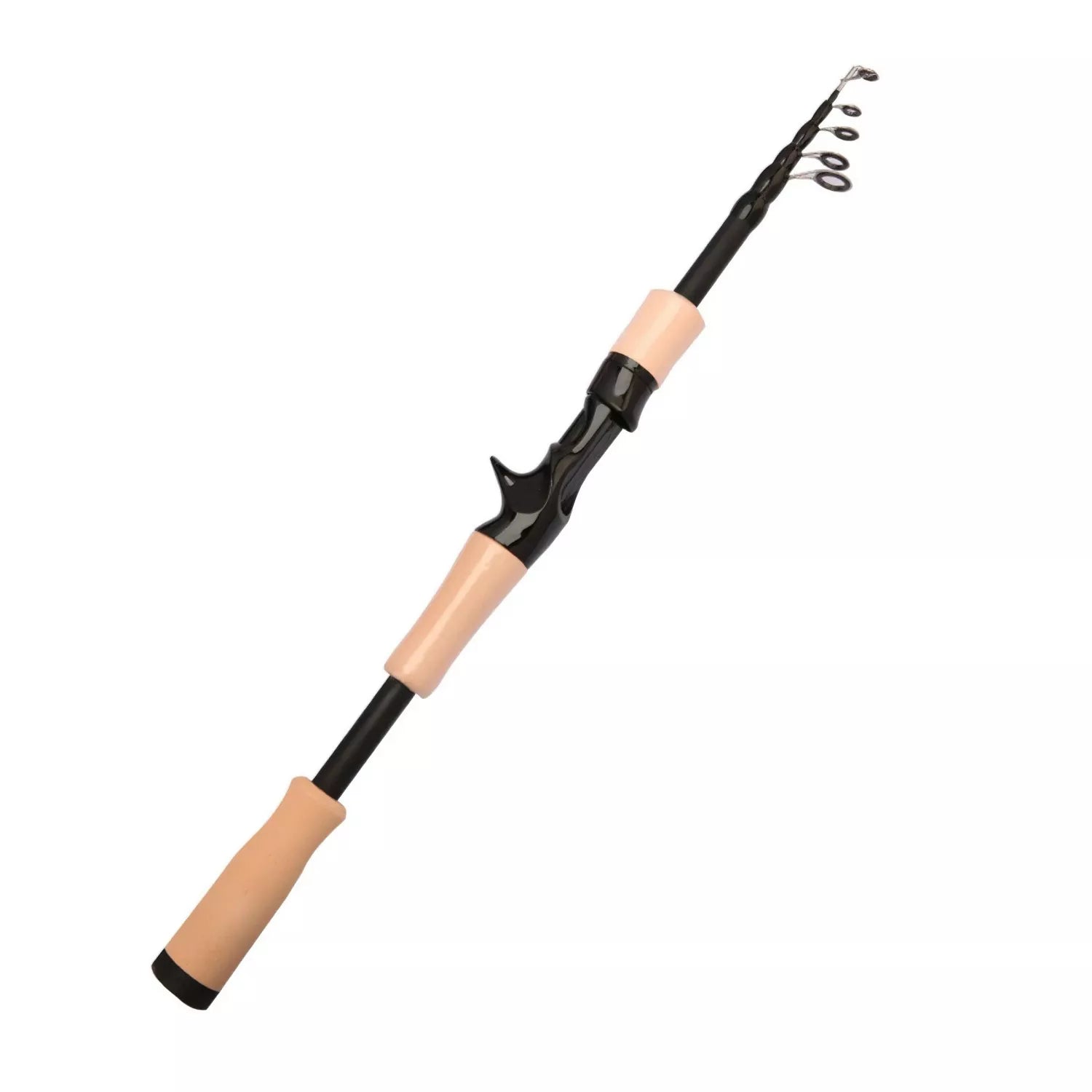 Collapsable Fishing Rod - Portable Spinning & Casting Fish Rod, Unbreakable High-Density Fiber Fishing Pole for Freshwater & Saltwater