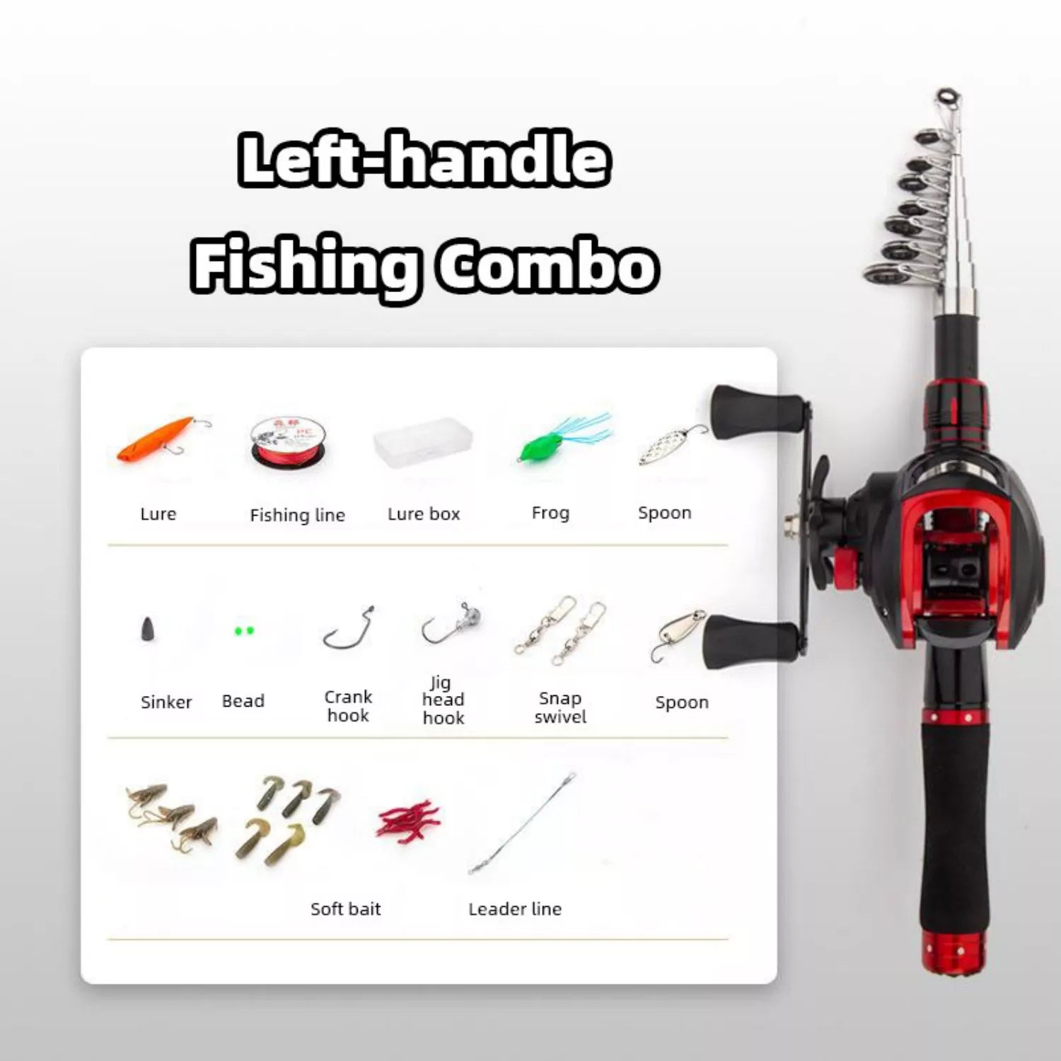 Portable High-Carbon telescopic fishing rod reel combo for Saltwater and Freshwater Adventures