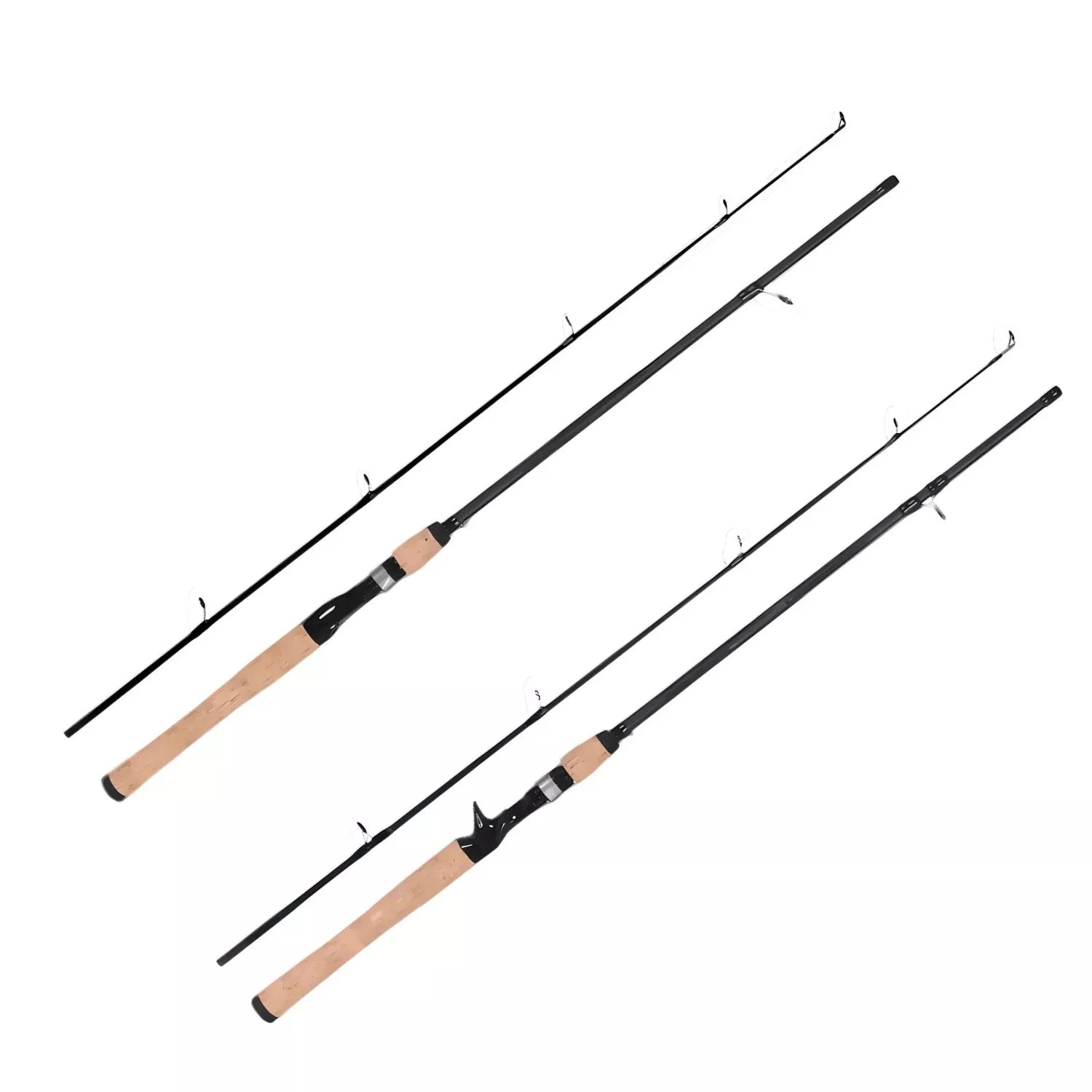 Versatile ML Action Spinning/Casting Fishing Rod Kit - Good Catfish Rod and Reel Combos for Beginners, Bass & Pike - REeffun
