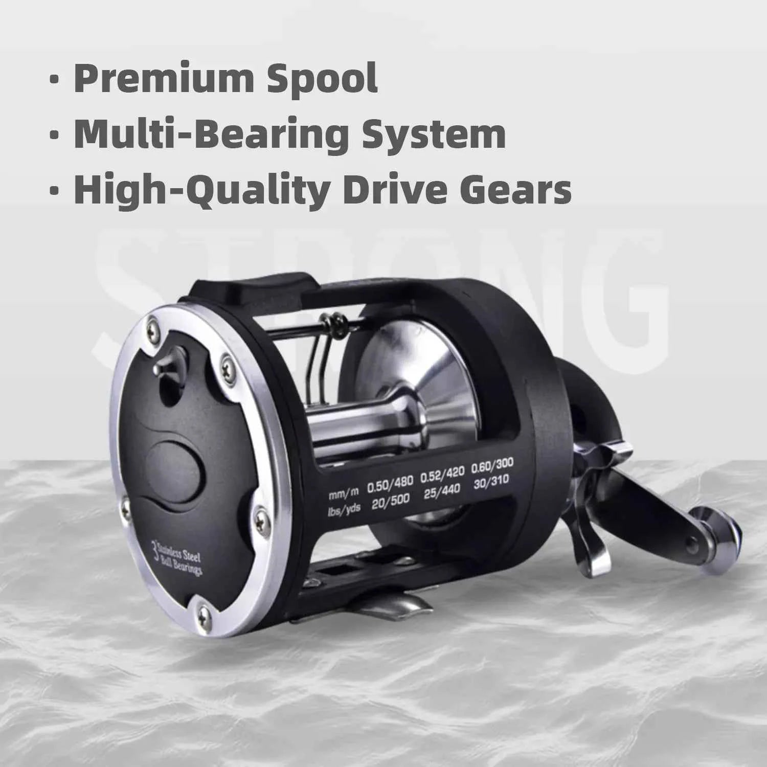 Saltwater-Resistant Conventional Fishing Reel – Smooth Trolling for Reliable Reel Fishing