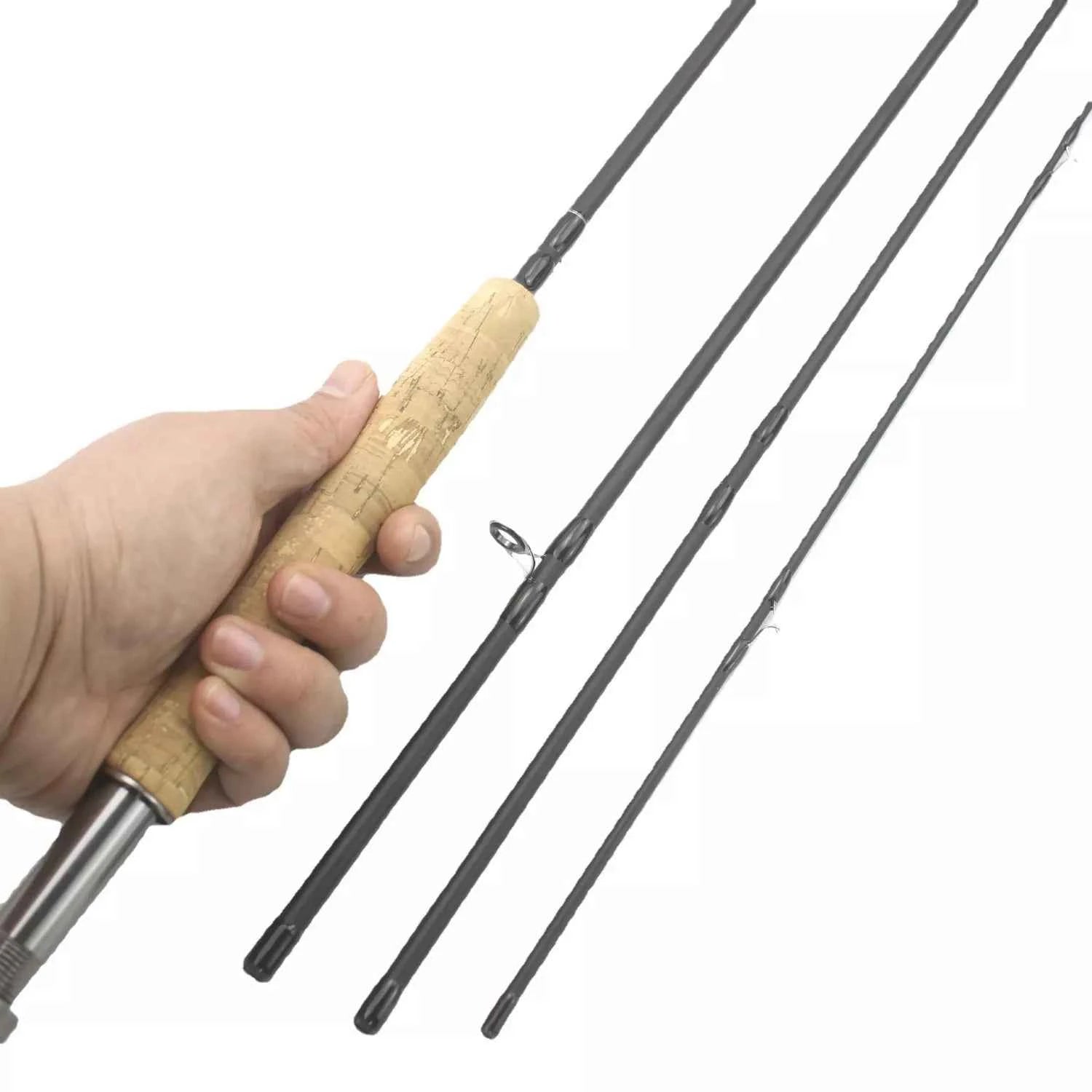 Ultra-Light 4-Piece Carbon Fly Fish Rod - Portable Cork Fishing Rod for Freshwater & Coastal Angling | Premium Fishing Rods Rod