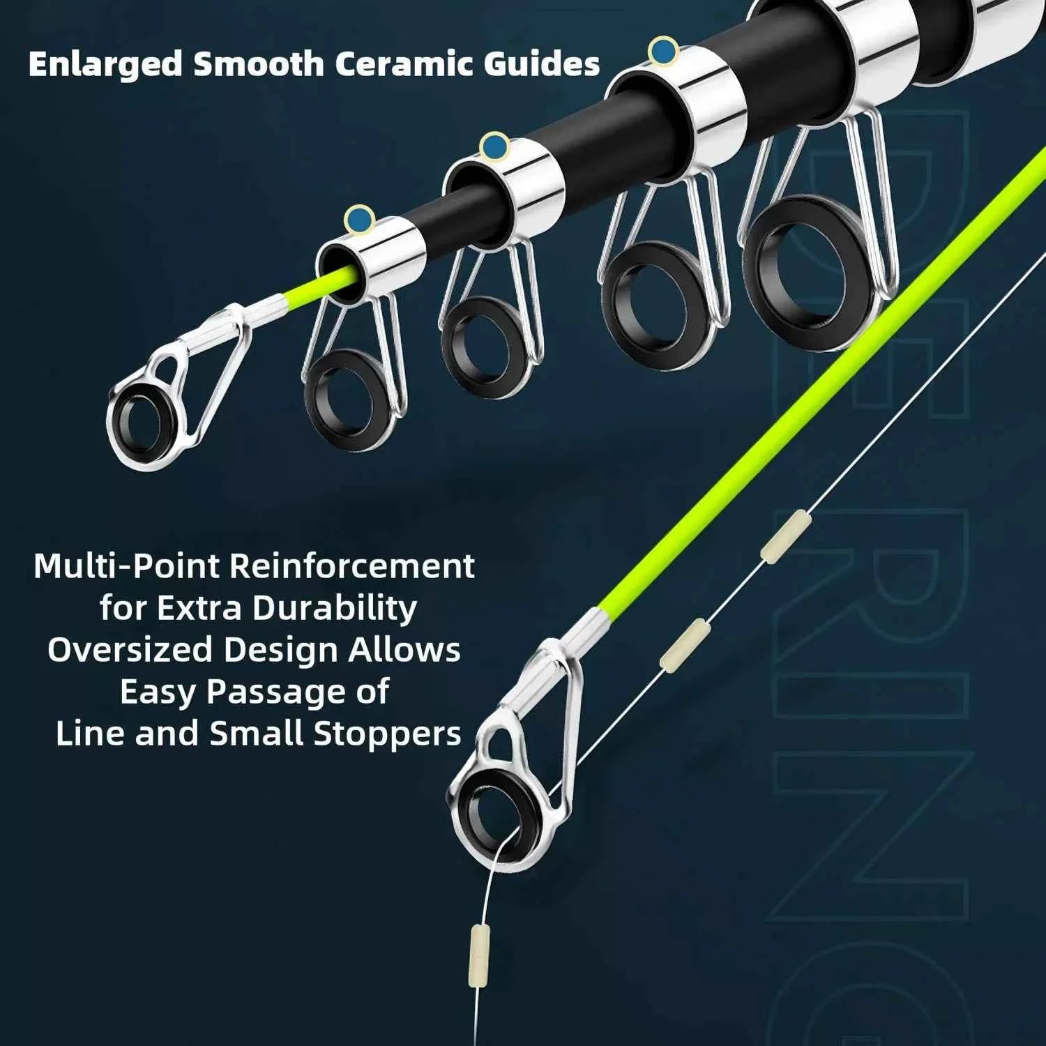 Telescoping Fiberglass Surf Rod and Reel Combo - Heavy-Duty Spinning Reel Rod for All Water Fishing