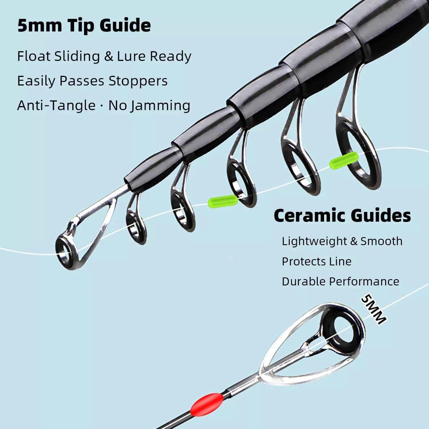 Carbon Fiber Folding Fishing Rod – Ultra-Portable Design for Surf Rod Fishing & Spinning