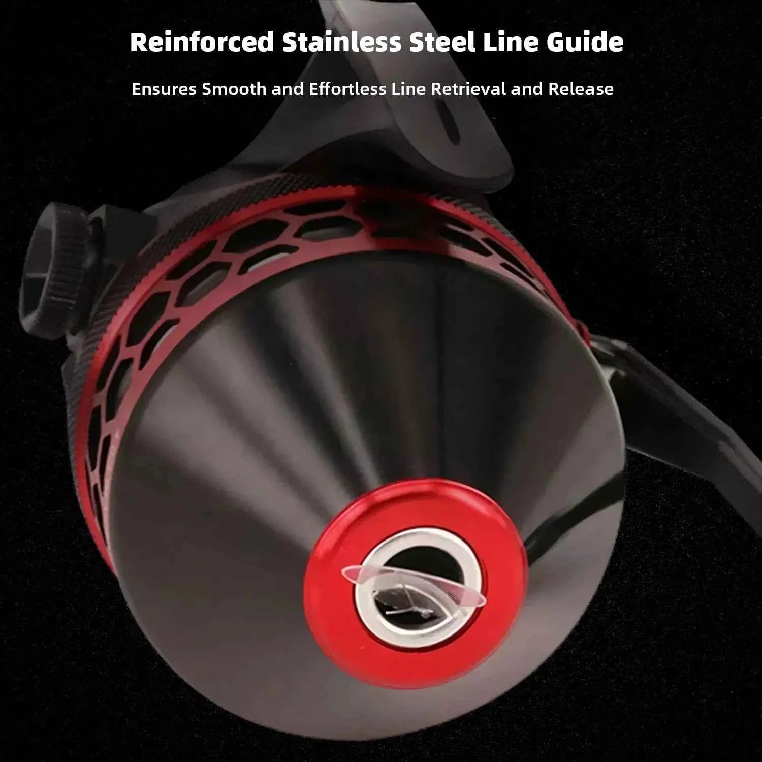 Metal Enclosed Spincast Reels - Left/Right Hand Interchangeable for Saltwater & Freshwater Fishing