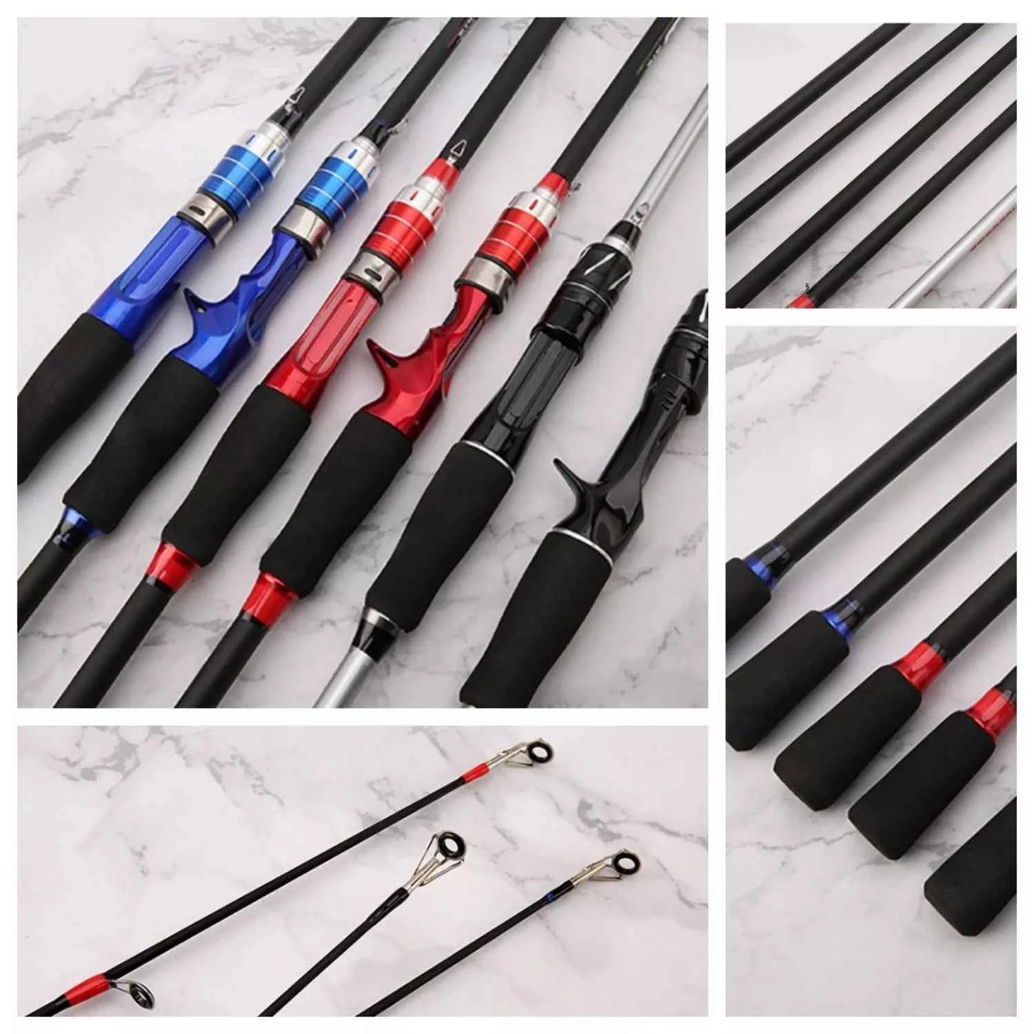 Durable Fiberglass Casting Fishing Rods & Spinning Fish Rod - Purple Fishing Rod for Surf Rod Fishing & Multi-Water Angling
