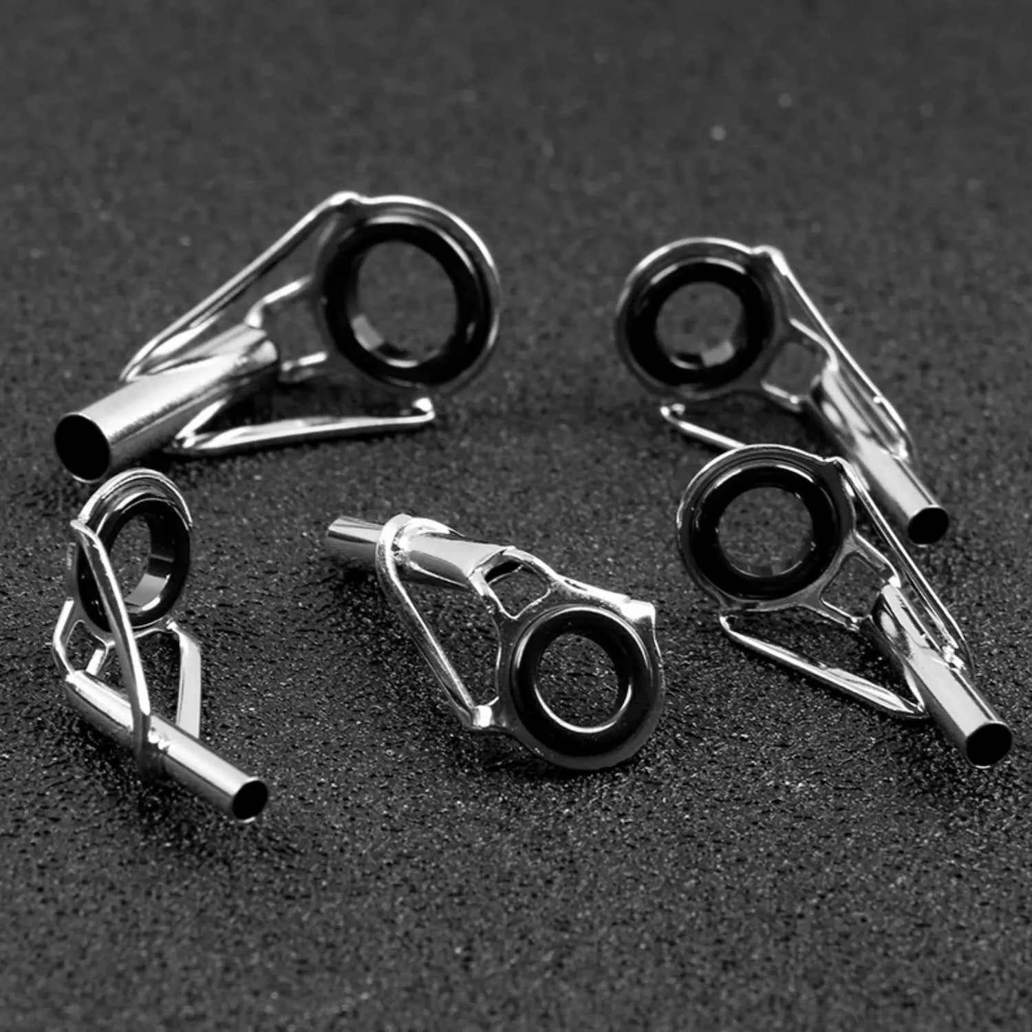 Ceramic & Stainless Steel Fishing Rod Guides Set with Glue – Anti-Tangle for Smooth Angling
