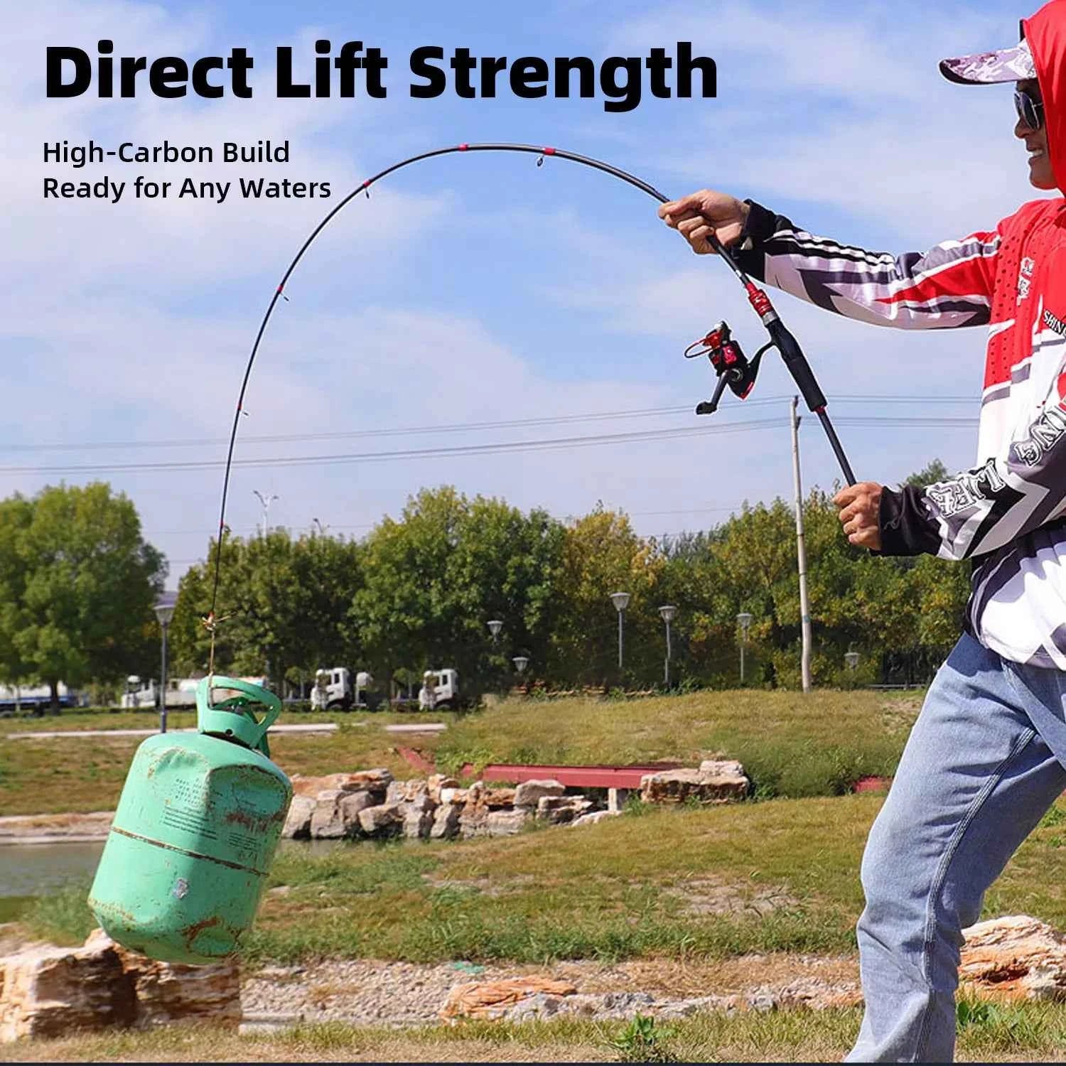 Carbon Fiber Fishing Rods Reels Combos - Spinning Rod Reel Combo & Rod & Reel Combo Baitcaster for Freshwater & Saltwater Angling