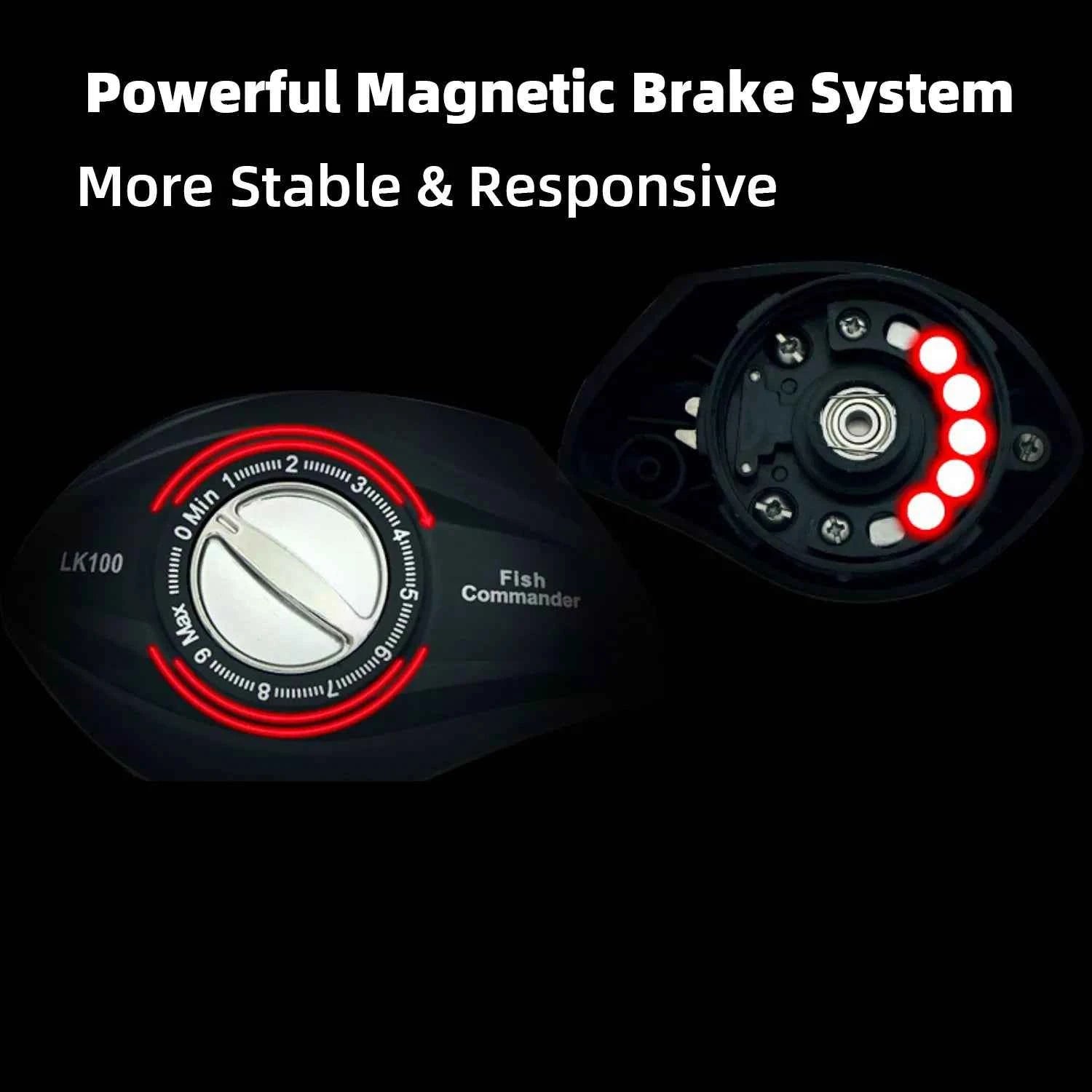 Magnetic Brake Baitcasting Reel - 18+1 Bearings Metal Spool Anti-Bird’s Nest for Long Casting | Hand Reel Fishing Compatible