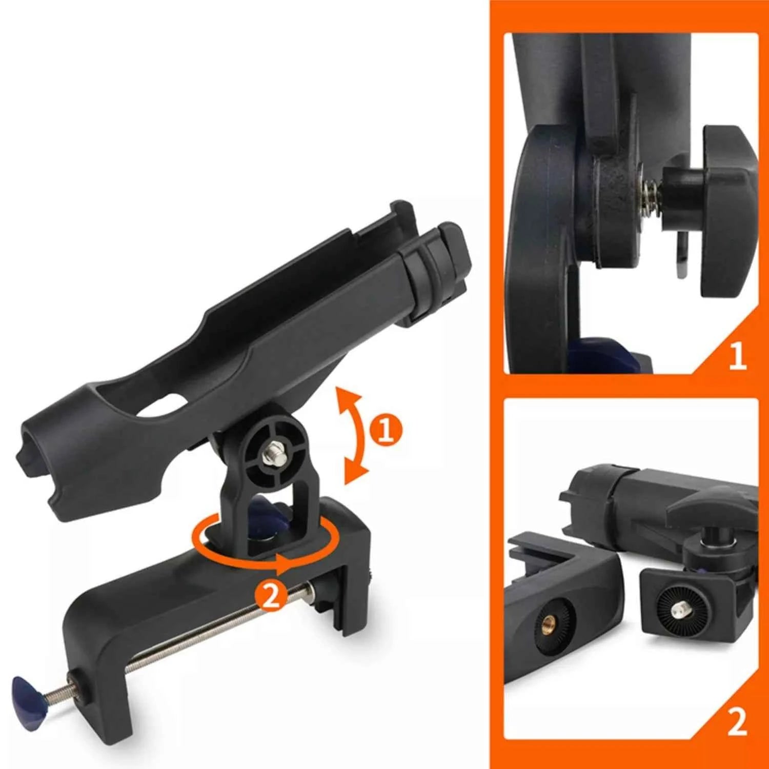 360° Adjustable Fishing Rod Holder – Ideal for Boat, Bank & Pontoon Fishing