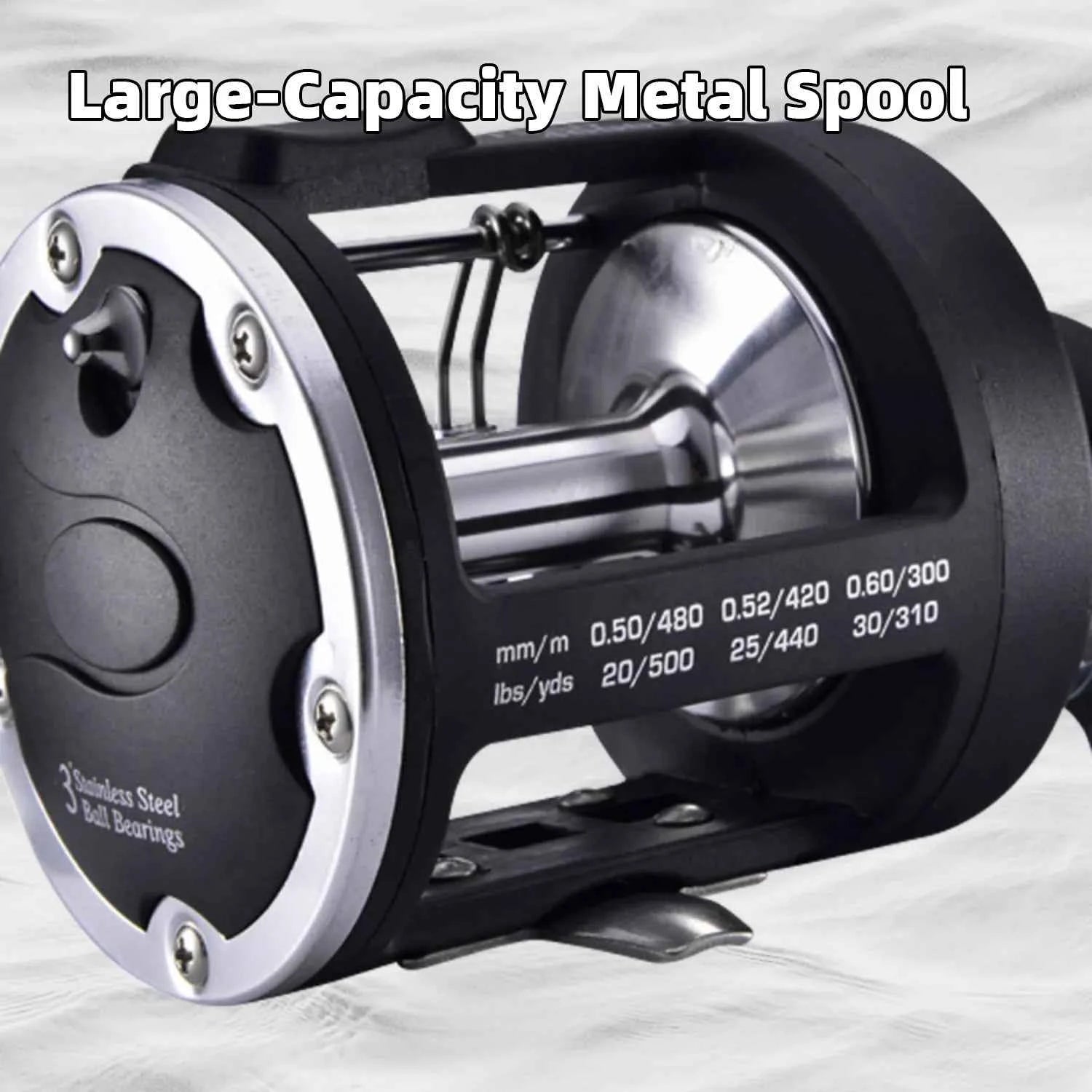 Saltwater-Resistant Conventional Fishing Reel – Smooth Trolling for Reliable Reel Fishing