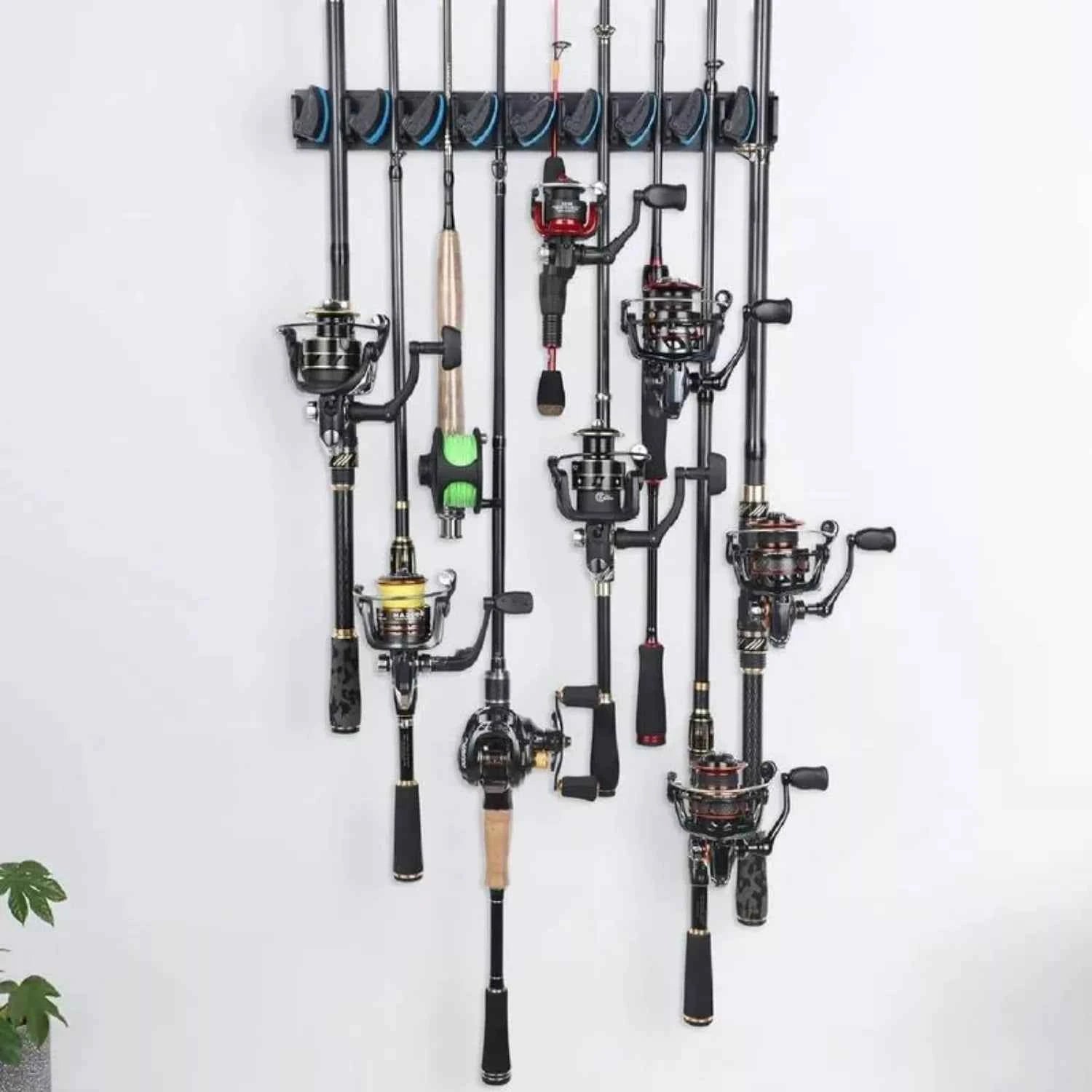Multi-Function Fishing Rod Rack Wall Mounted - Sturdy Rack Fishing Rod Holder for Garage & Fishing Rod Rack for Truck