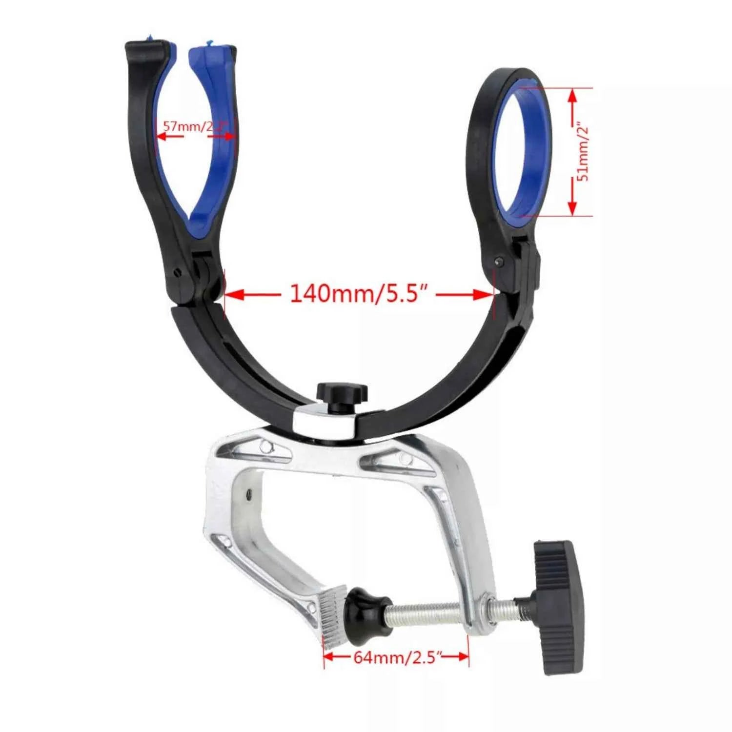 360° Adjustable Foldable Fishing Rod Holder Metal - Ideal for Pontoon & Boat Fishing