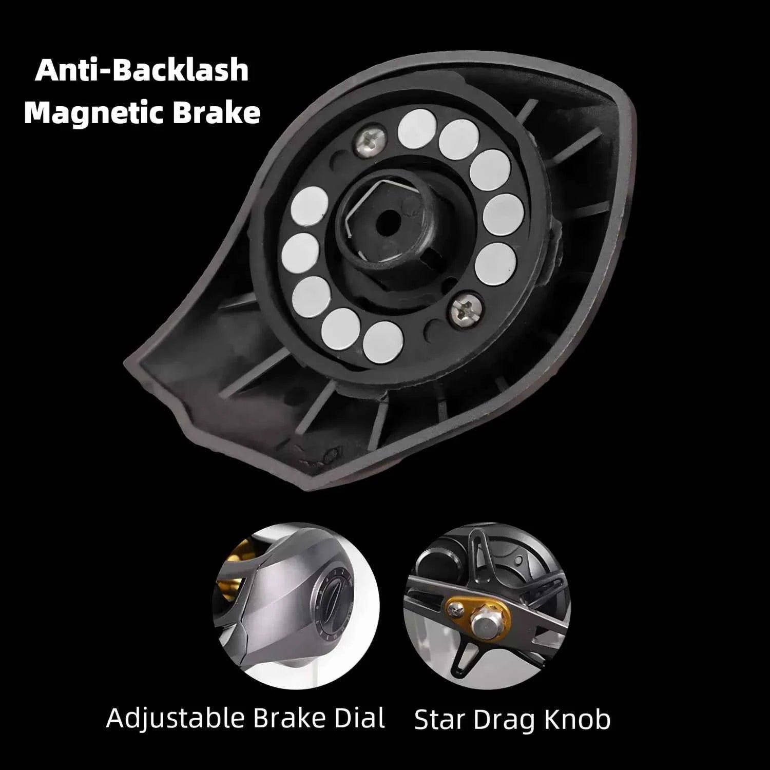 Anti-Bird Nest Baitcaster Reel - Heavy Duty 8KG Drag with Metal Spool for Saltwater & Freshwater Hand Reel Fishing