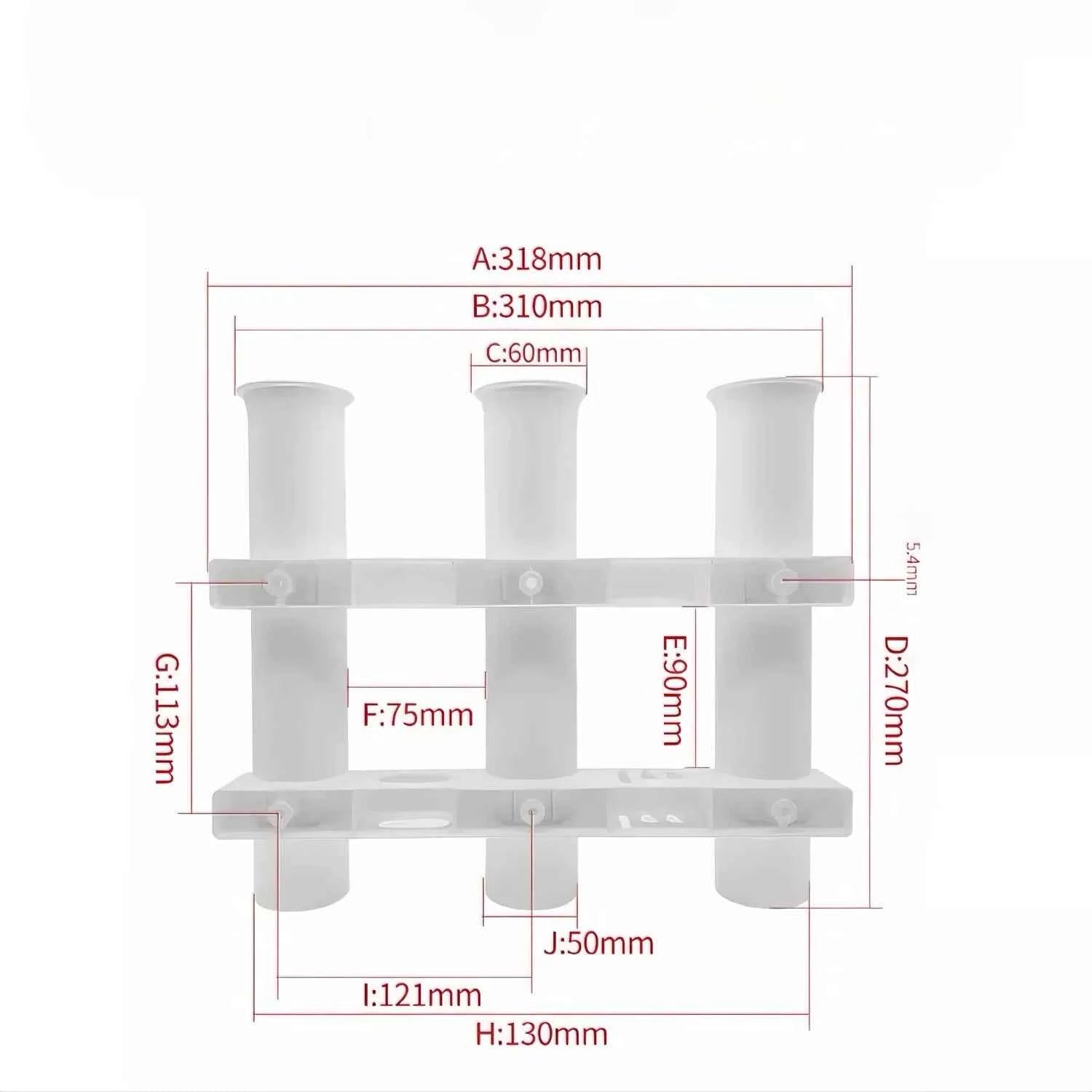 Detachable Dual-Tube Plastic Fishing Rod Holder – Ideal for Truck Bed & Boat Fishing