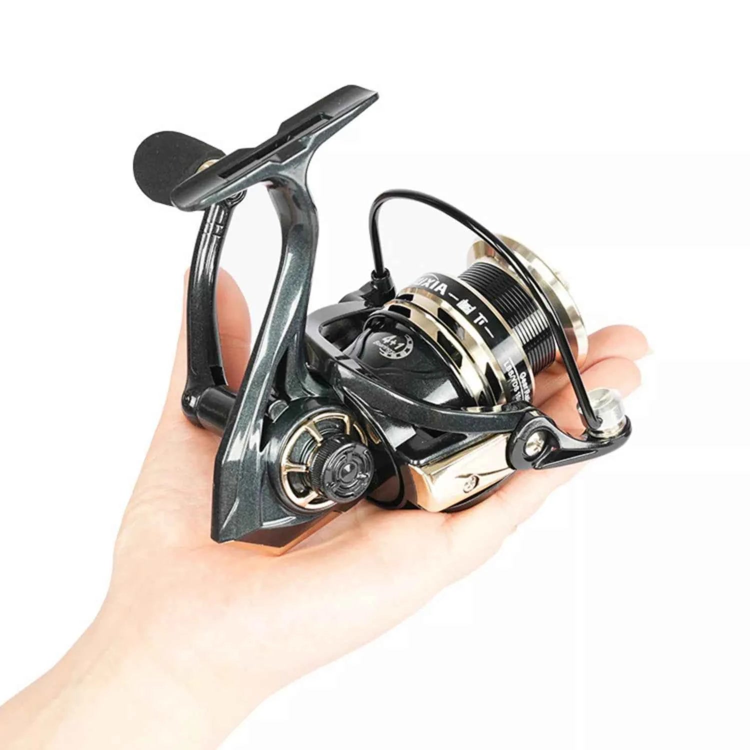 Versatile ML Action Spinning/Casting Fishing Rod Kit - Good Catfish Rod and Reel Combos for Beginners, Bass & Pike - REeffun