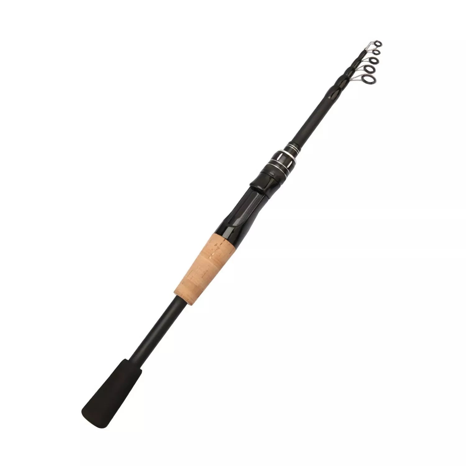 Collapsable Fishing Rod - Portable Spinning & Casting Fish Rod, Unbreakable High-Density Fiber Fishing Pole for Freshwater & Saltwater