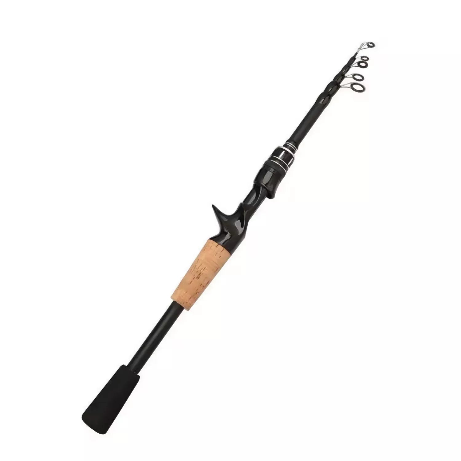 Collapsable Fishing Rod - Portable Spinning & Casting Fish Rod, Unbreakable High-Density Fiber Fishing Pole for Freshwater & Saltwater