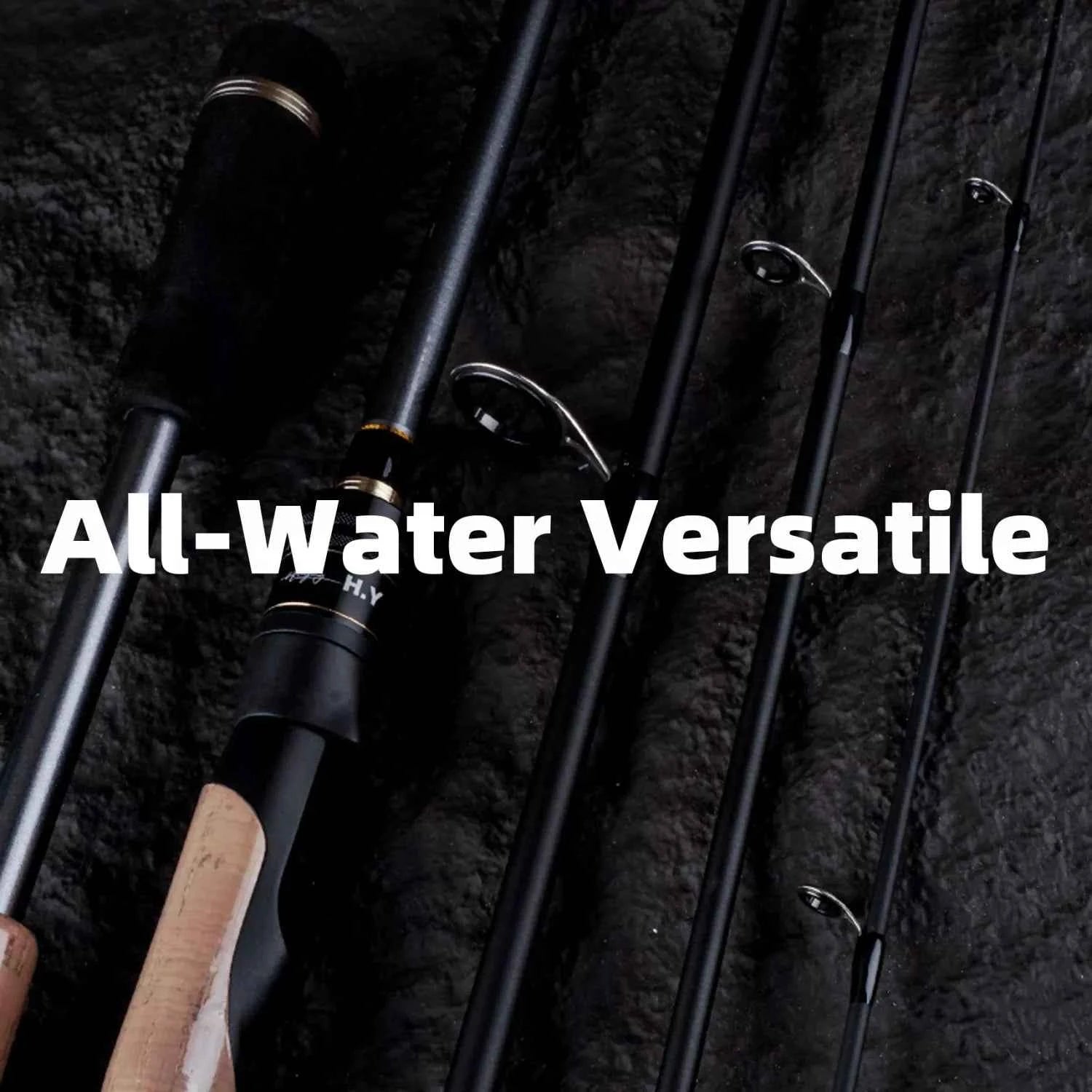 4-Piece Portable Carbon Fiber Fishing Rod - Lightweight Cork Fishing Rod for Fishing Rod Spinning & Fish Casting Rod, Ideal for Surf Rod Fishing & Travel Angling