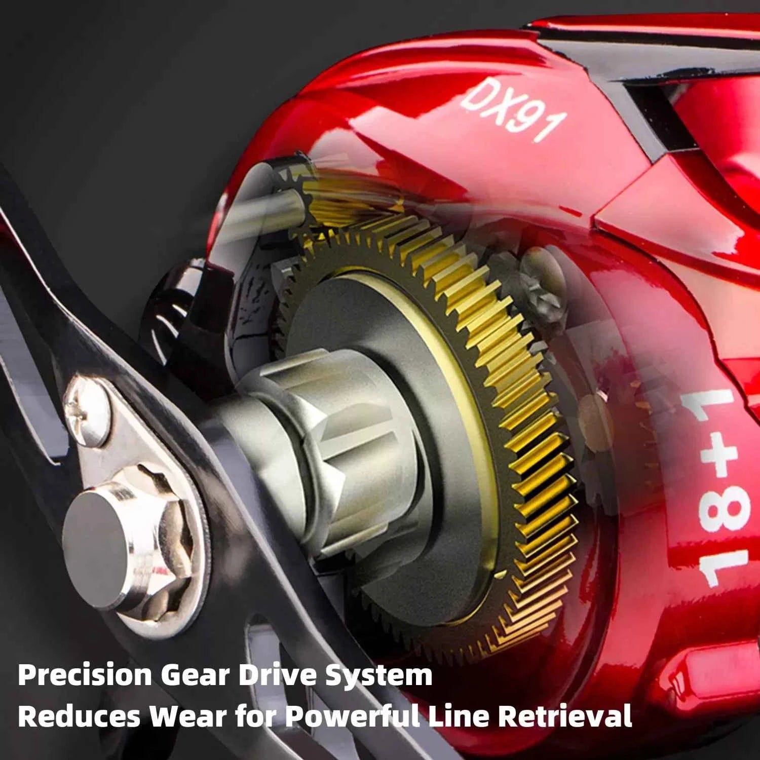 Dual Brake Baitcast Reel - Salt Water Fishing Reel with Anti-Backlash, Lightweight Metal Body for Fresh & Saltwater Angling