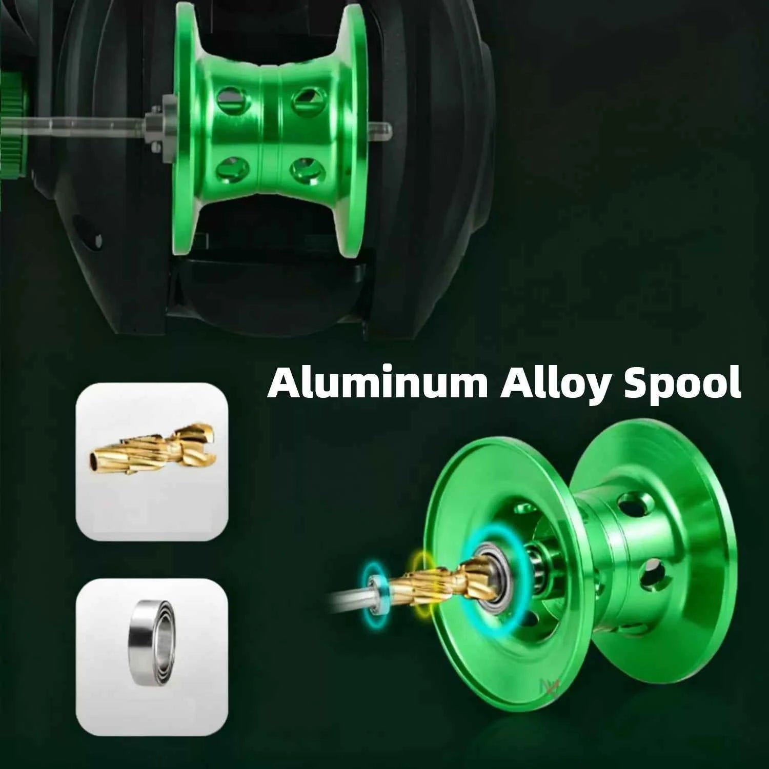 High-Speed 7.2:1 Magnetic Brake Anti-Tangle Baitcaster Reel for Freshwater & Saltwater Fishing