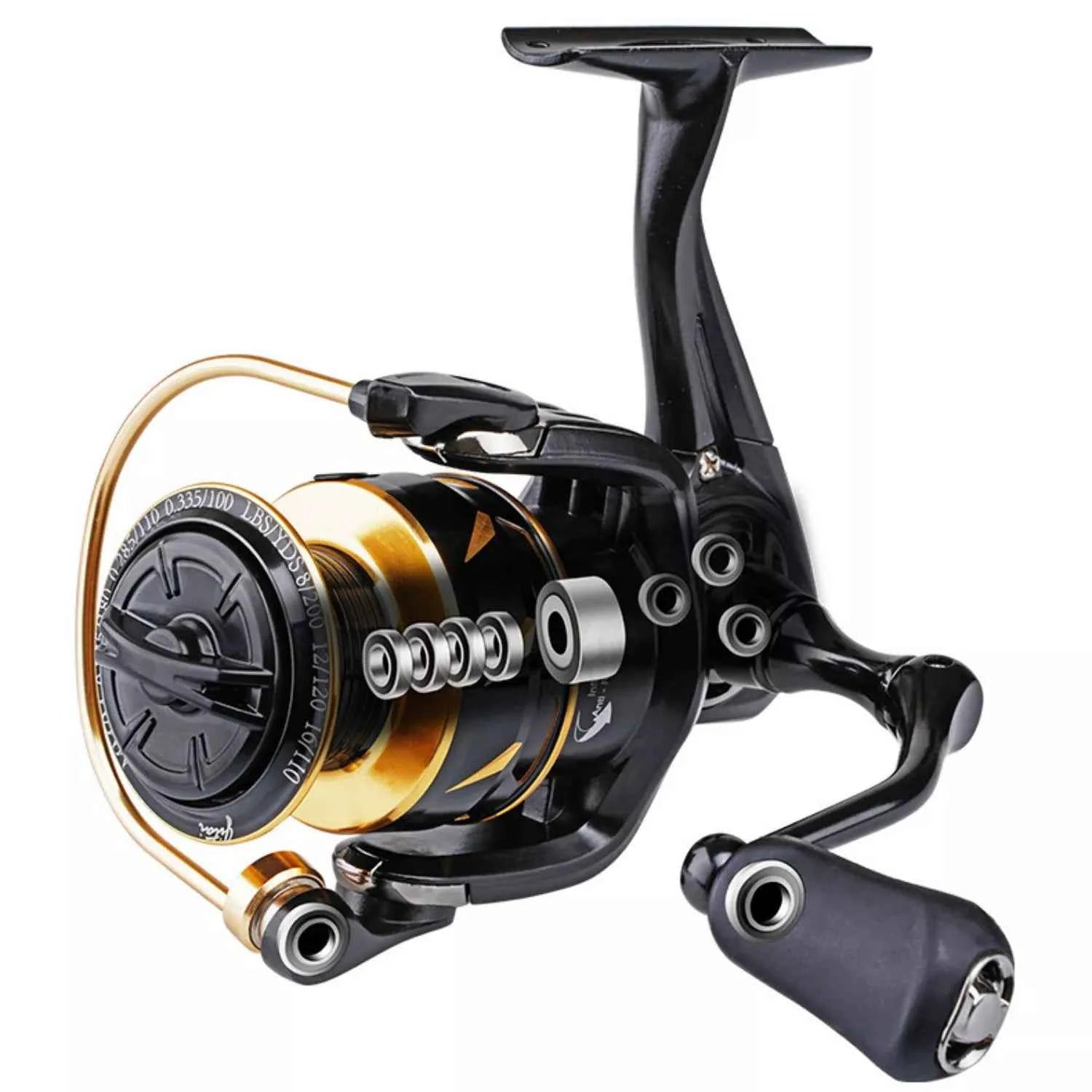 Durable Open Face Fishing Reel - High-Performance Reel Fishing for Saltwater & Freshwater Angling