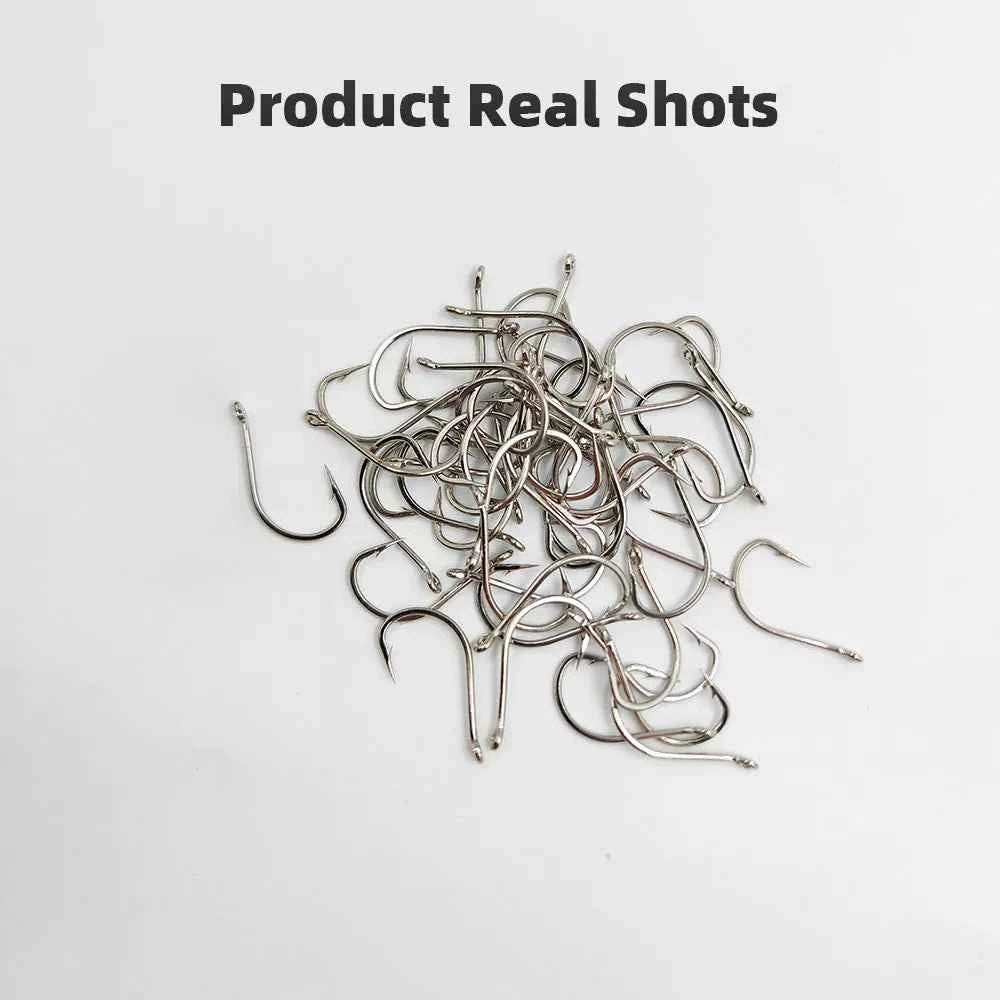 High Carbon Steel Micro Fishing Hooks | Size #3–#10 | Tube-Eye Barb Hook Fish | 1500PCS/Box