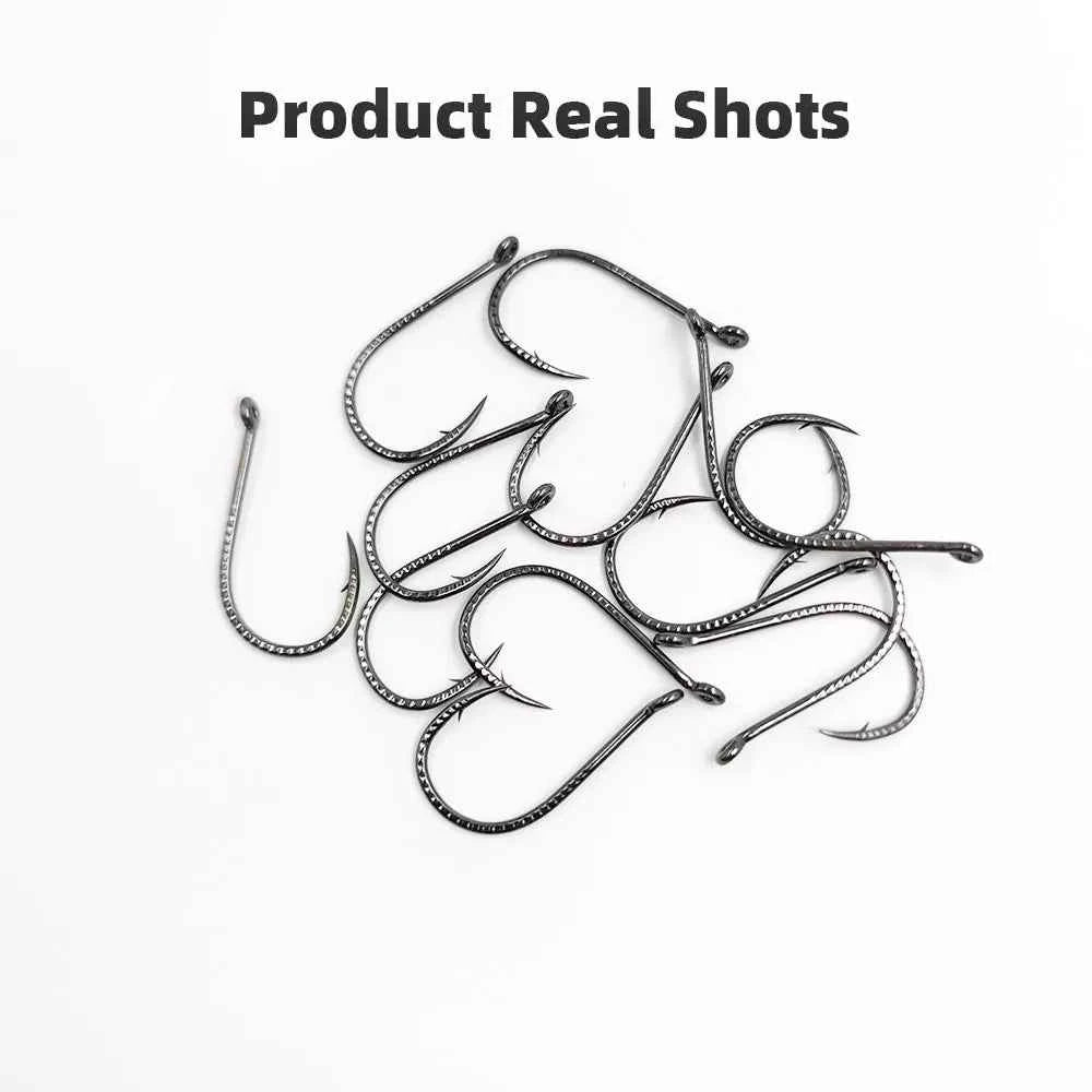 Qilin Bionic Fish Hook - Premium High Carbon Steel Barb Hooks for Freshwater & Saltwater (Sizes #3–#12)