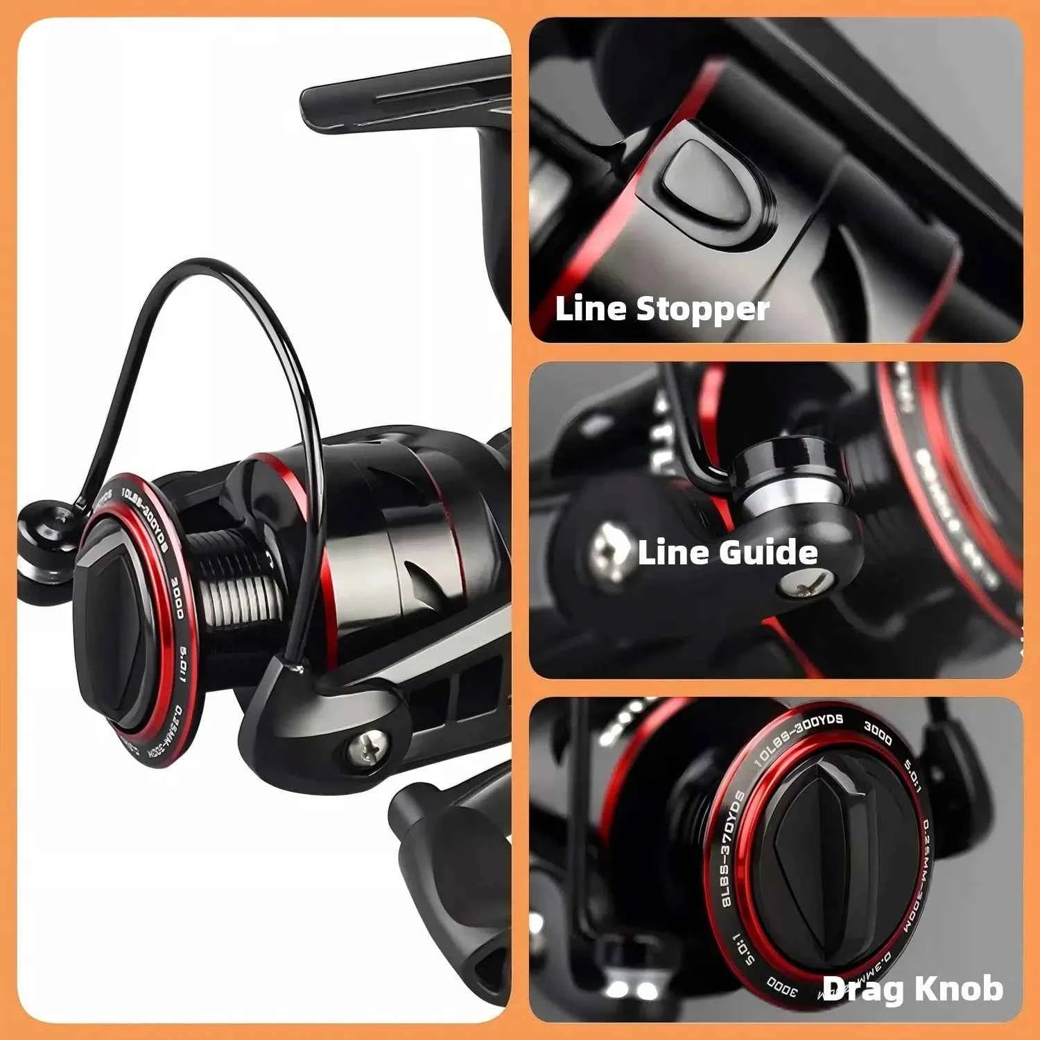Premium Spinning Fishing Reel - High-Performance Fishing Reel for Freshwater Fishing Adventures