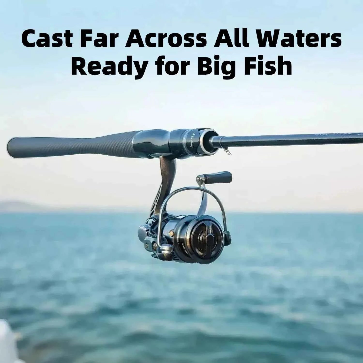High Carbon Medium Action Lure Rod - Open Face Fishing Rod and Reel Combo, 1.8m-2.7m for Streams, Lakes & Coastal Fishing