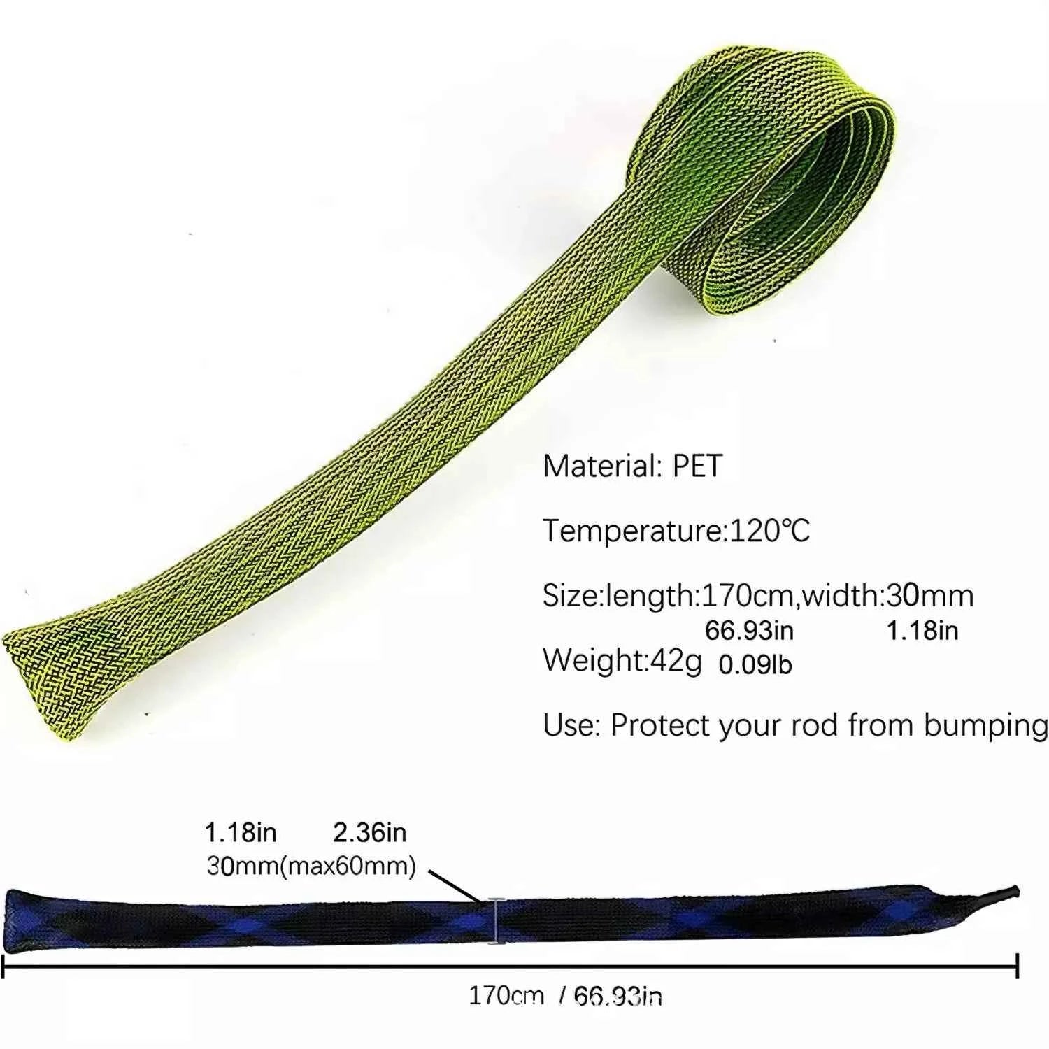 Stretchable PET Rod Socks for Fishing Rods - Protective Fishing Rod Cover