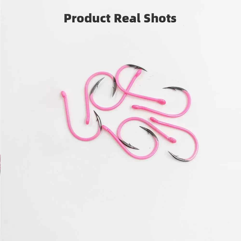 Glow-in-the-Dark Fishing Hooks - High Carbon Steel Sharp Deep Water Hooks (#3–#12)