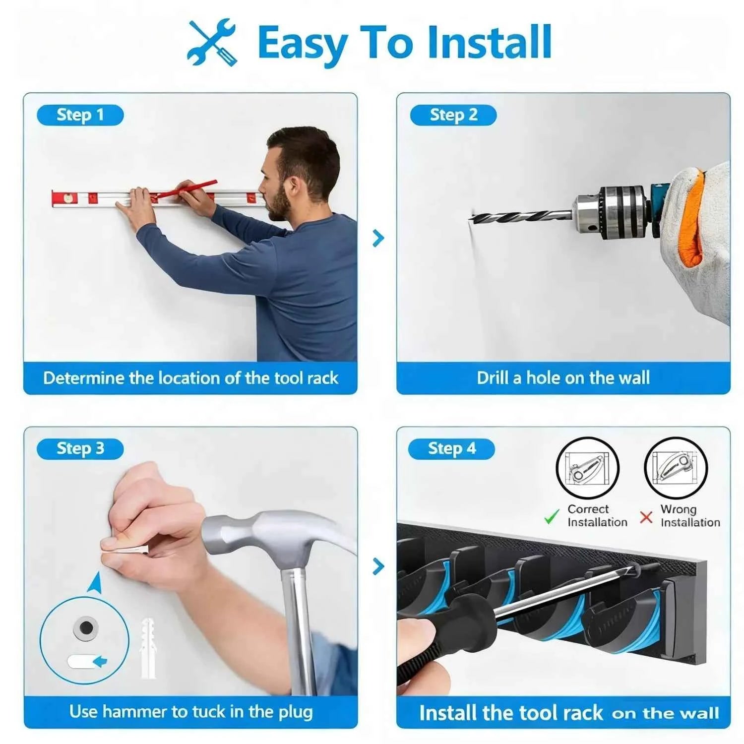Multi-Function Fishing Rod Rack Wall Mounted - Sturdy Rack Fishing Rod Holder for Garage & Fishing Rod Rack for Truck