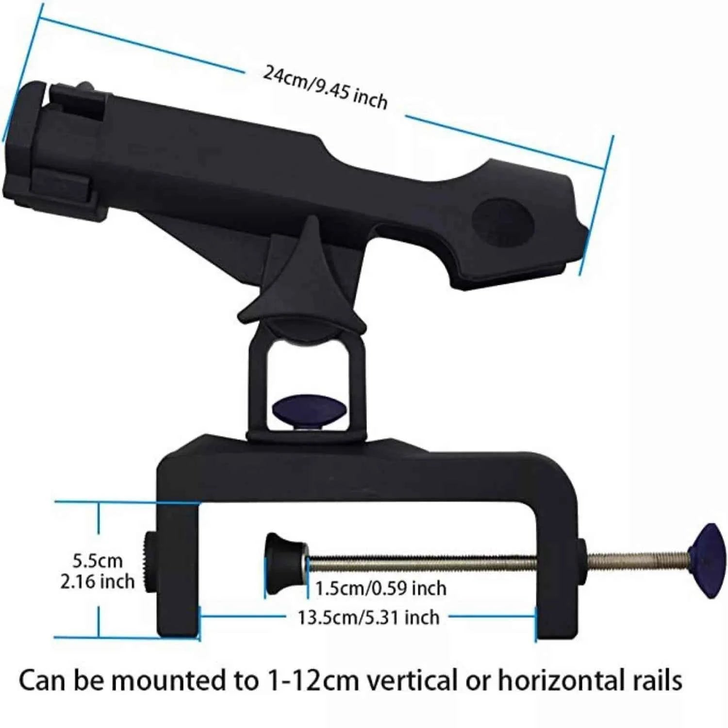 360° Adjustable Fishing Rod Holder – Ideal for Boat, Bank & Pontoon Fishing
