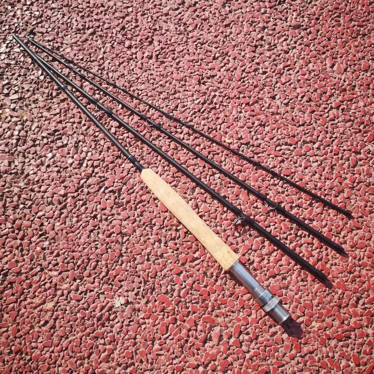 Ultra-Light 4-Piece Carbon Fly Fish Rod - Portable Cork Fishing Rod for Freshwater & Coastal Angling | Premium Fishing Rods Rod