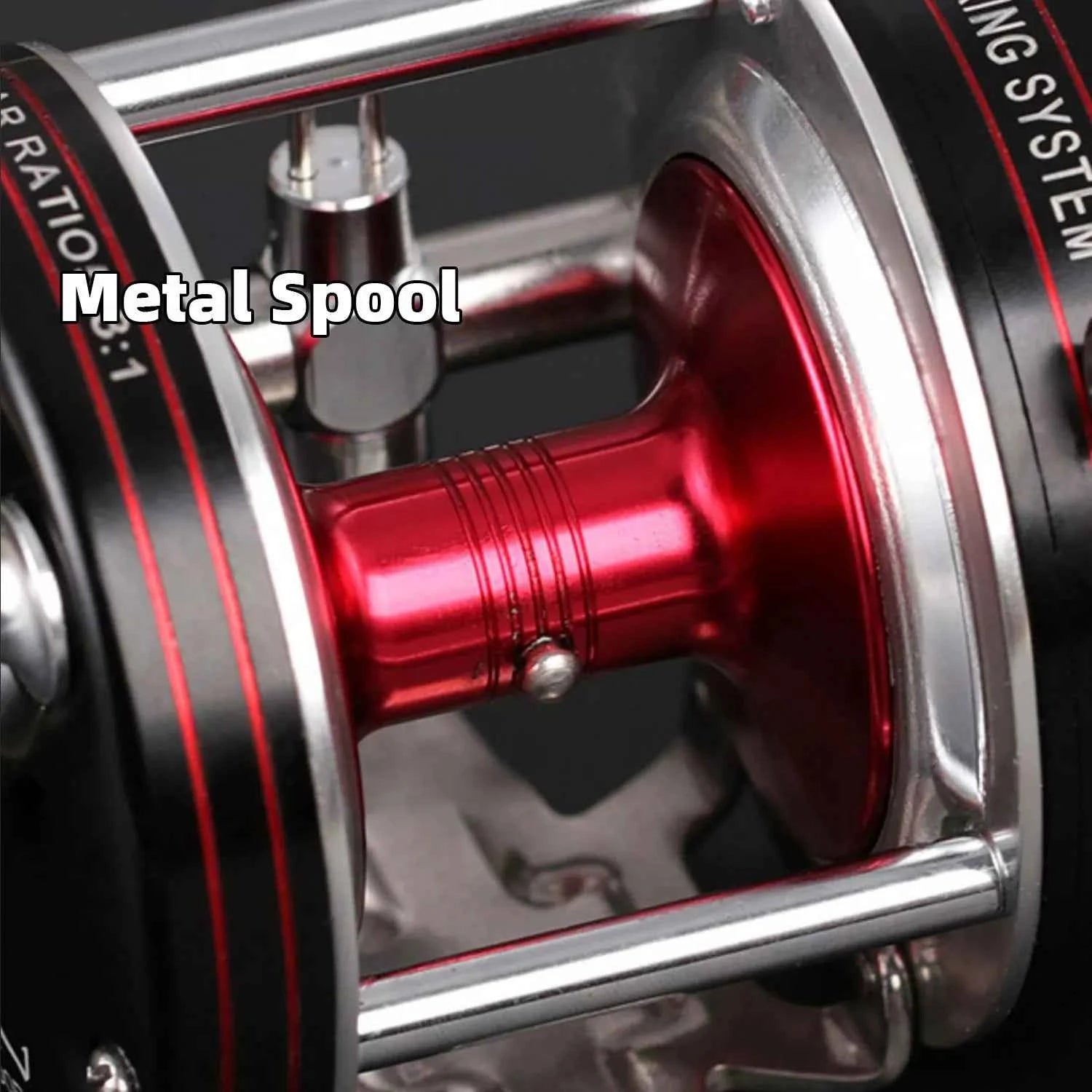 All-Metal Drum Fishing Reel – Ideal for Large Fishing Reels, Tuna Fishing & Troll Fishing