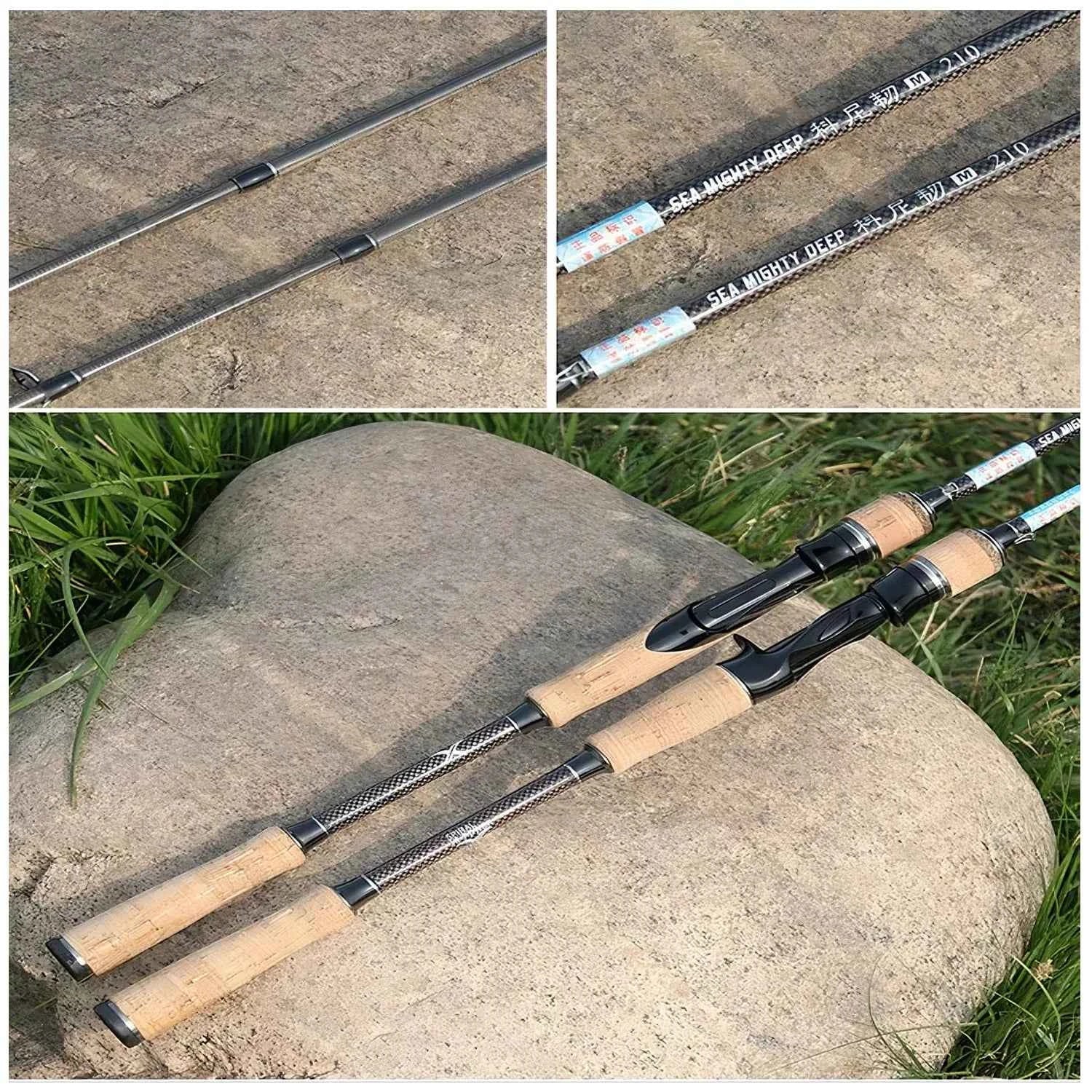 High-Carbon M Moderate-Fast Action Fishing Rods – Baitcaster & Spinning Options for Versatile Angling